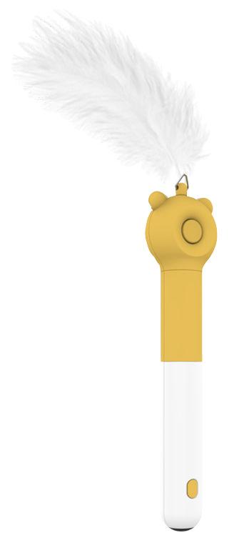 Pet Life KITIQUE" 3-in-1 Retractable and Extendable Feathered and Laser Wand Kitty Cat Teaser