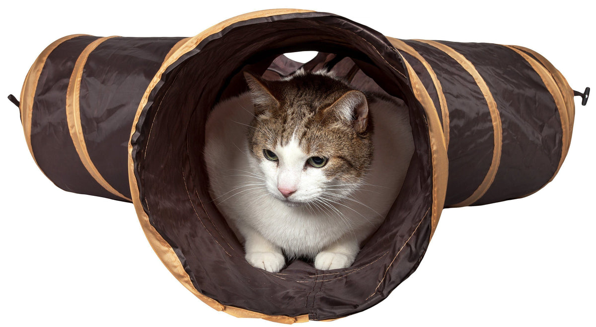 Pet Life Kitting-Go-Seek Collapsible Folding Travel 3-way Kitty Cat Tunnel
