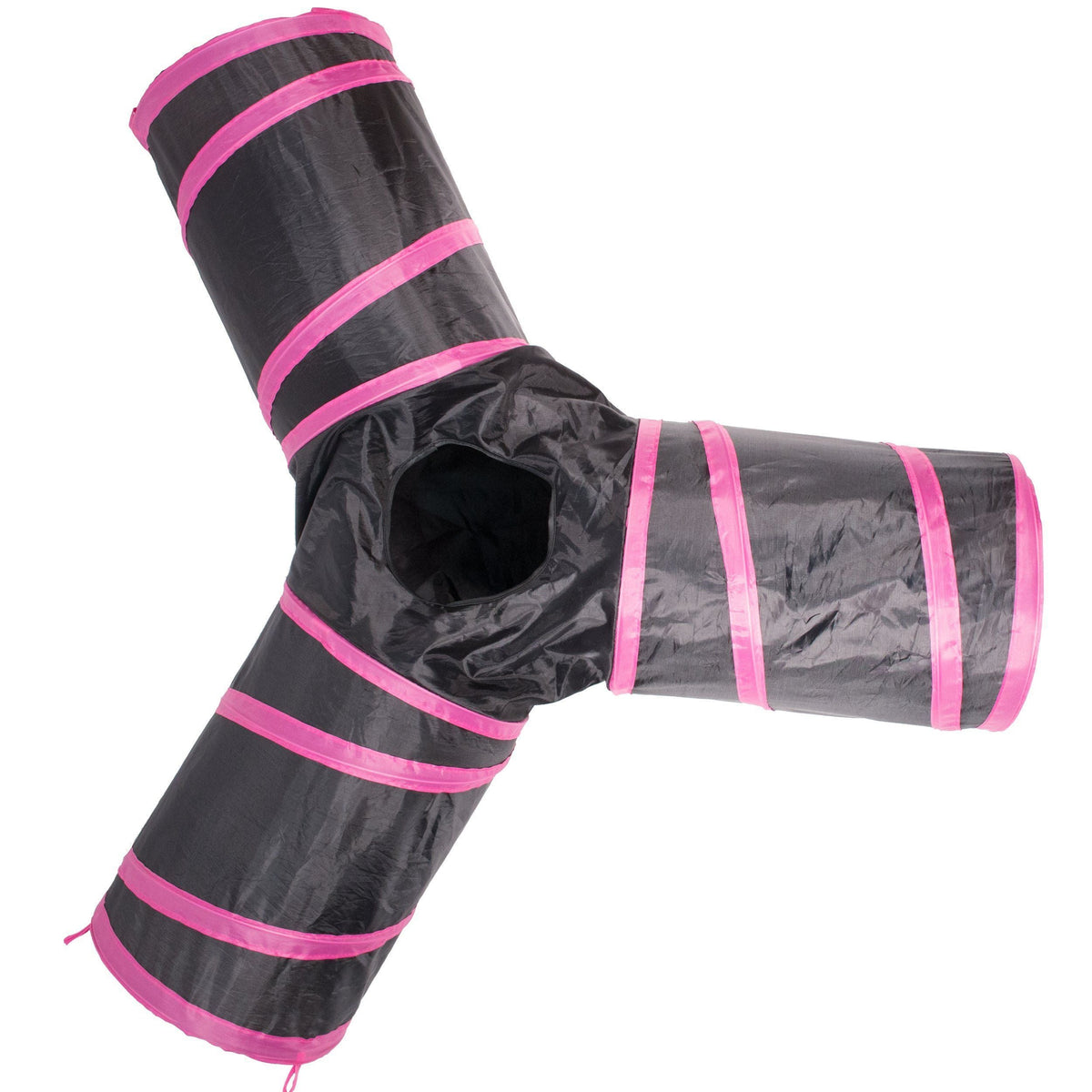 Pet Life Kitting-Go-Seek Collapsible Folding Travel 3-way Kitty Cat Tunnel