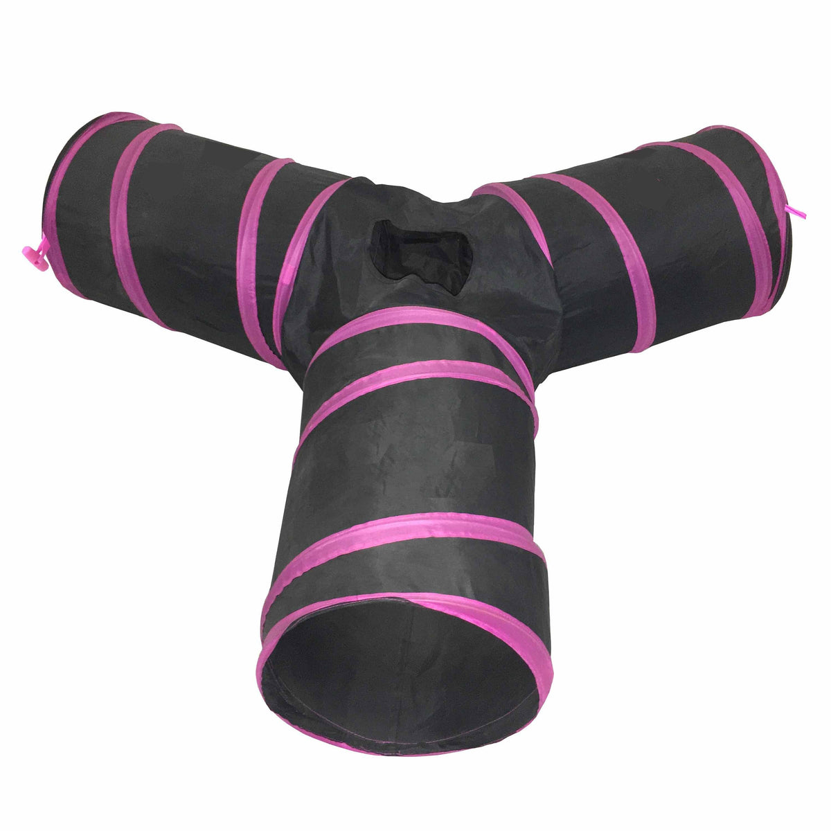 Pet Life Kitting-Go-Seek Collapsible Folding Travel 3-way Kitty Cat Tunnel