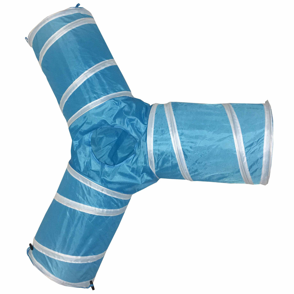 Pet Life Kitting-Go-Seek Collapsible Folding Travel 3-way Kitty Cat Tunnel