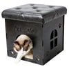 Pet Life Kitty Kallapse Collapsible Folding Kitty Cat House Tree Bed Ottoman Bench Furniture