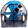 Pet Life Kitty-Play Collapsible Travel Interactive Kitty Cat Tree Maze House Lounger Tunnel Lounge