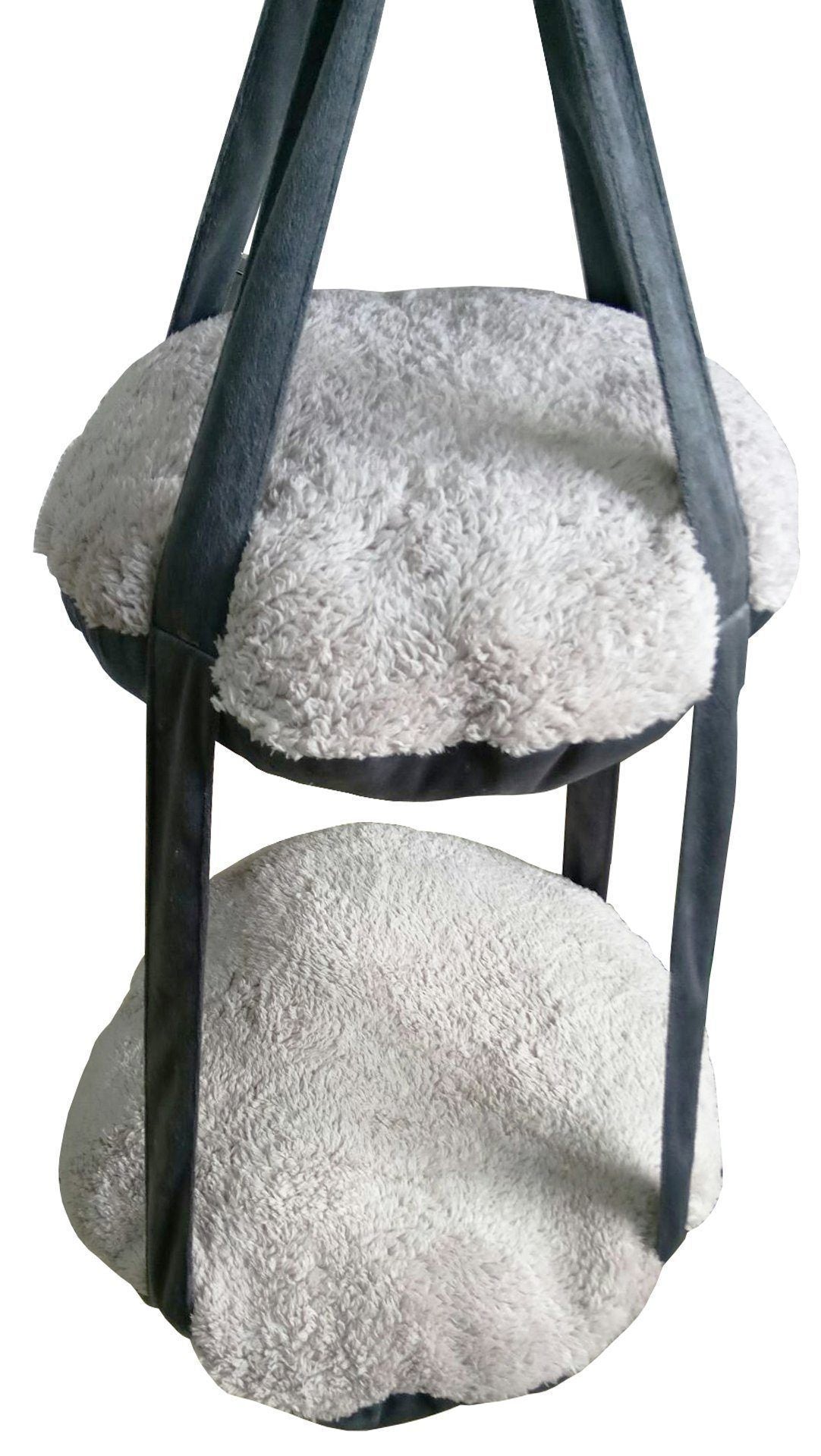 Pet Life Kittyhaus Dual-Lounge Hanging Relaxing Kitty Cat Pillow Bed Hammock Lounger