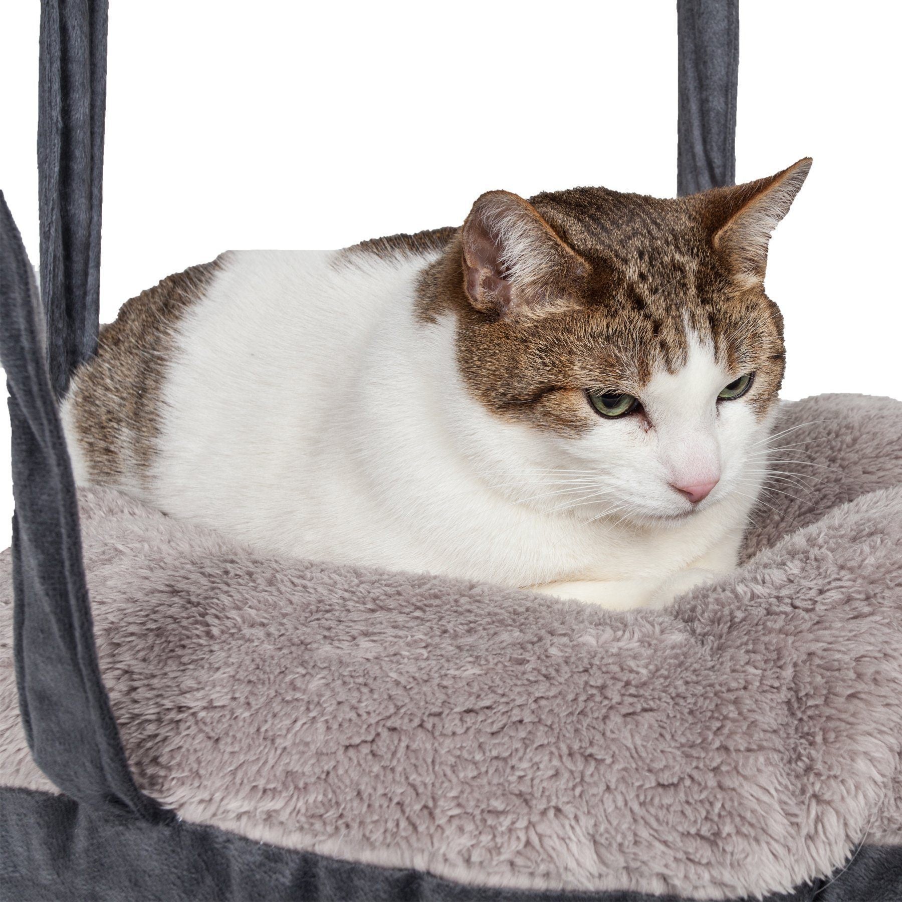 Pet Life ® Kittyhaus Dual-Lounge Hanging Relaxing Kitty Cat Pillow Bed Hammock Lounger