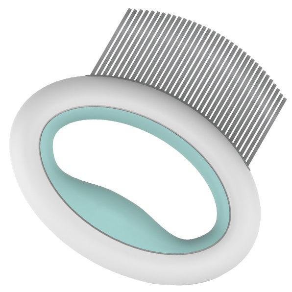 Pet Life ® Knuckler Handheld Travel Flexible Grooming Pet Rake Comb