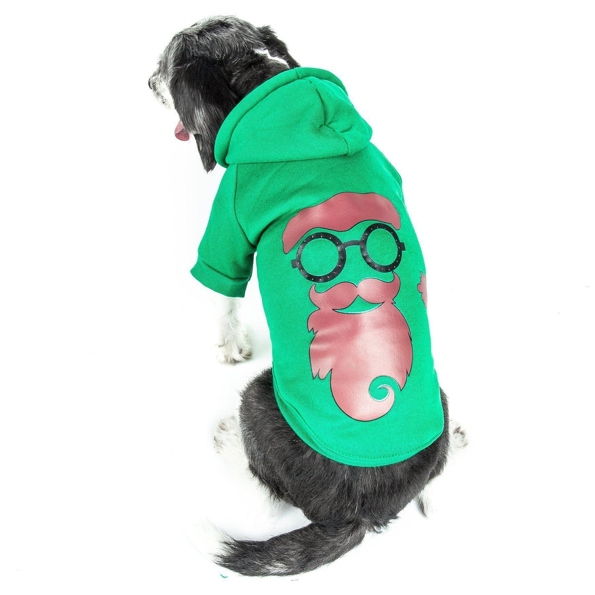 Pet Life LED Lighting Cool Santa Shades Hooded Dog Costume Sweater w/ Included Batteries