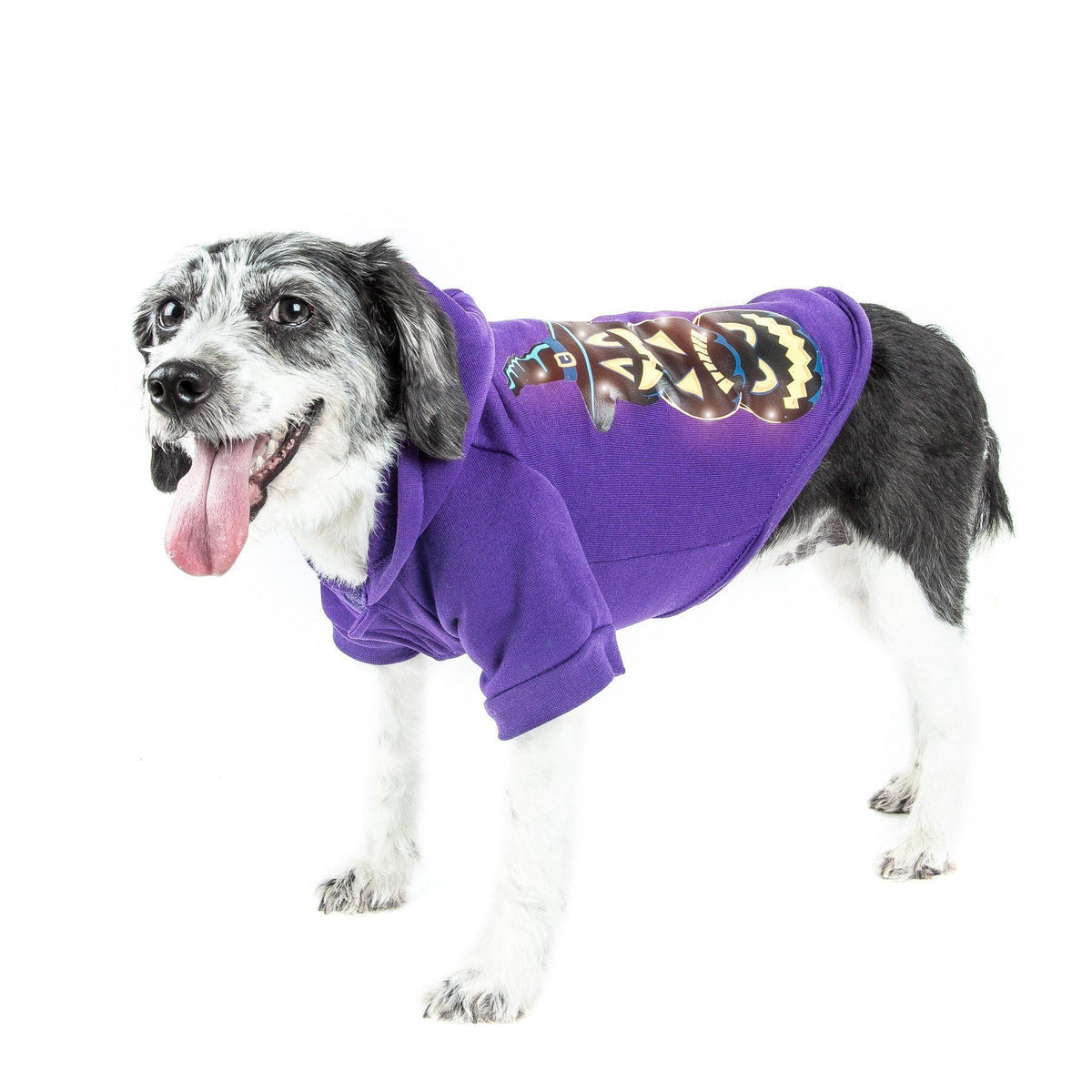 Pet Life LED Lighting Halloween Happy Snowman Hooded Dog Costume Sweater w/ Included Batteries