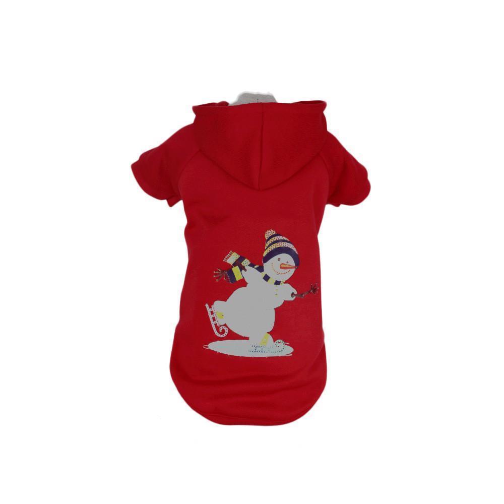 Pet Life LED Lighting Holiday Snowman Hooded dog Costume Sweater w/ Included Batteries