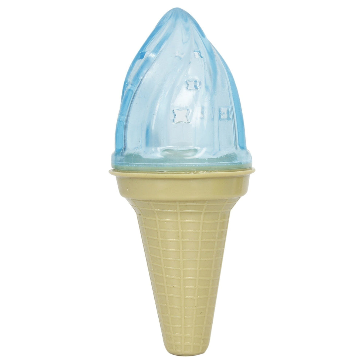 Pet Life Lick & Gnaw Ice Cream Cone Freezable and Chewable Tossing Waterproof Floating Pet Dog Toy w/ Insertable Treat pocket