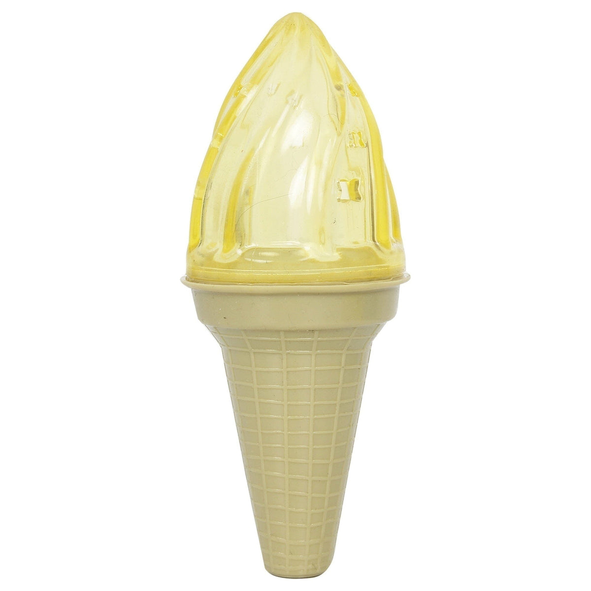Pet Life Lick & Gnaw Ice Cream Cone Freezable and Chewable Tossing Waterproof Floating Pet Dog Toy w/ Insertable Treat pocket