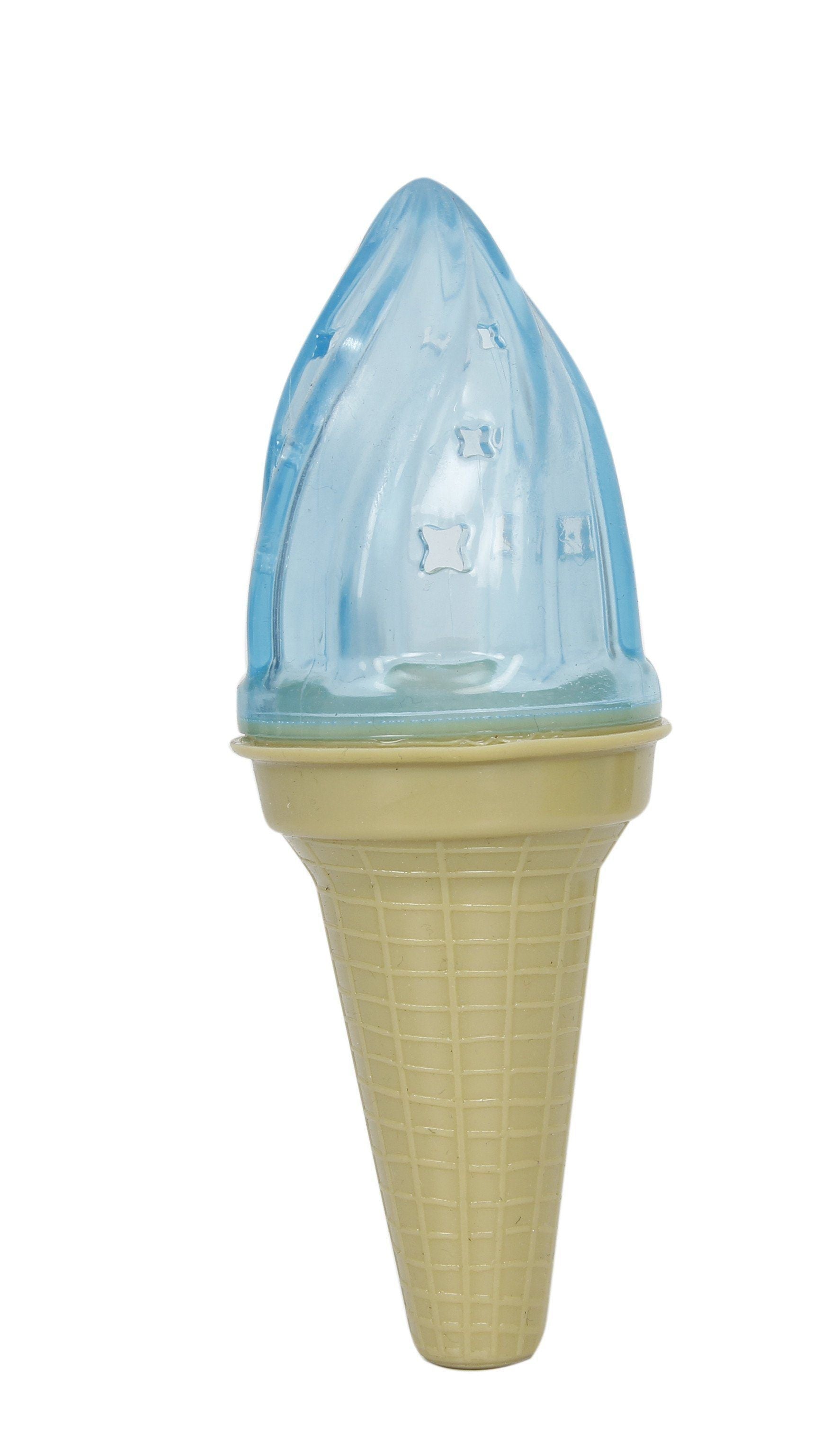 Pet Life Lick & Gnaw Ice Cream Cone Freezable and Chewable Tossing Waterproof Floating Pet Dog Toy w/ Insertable Treat pocket