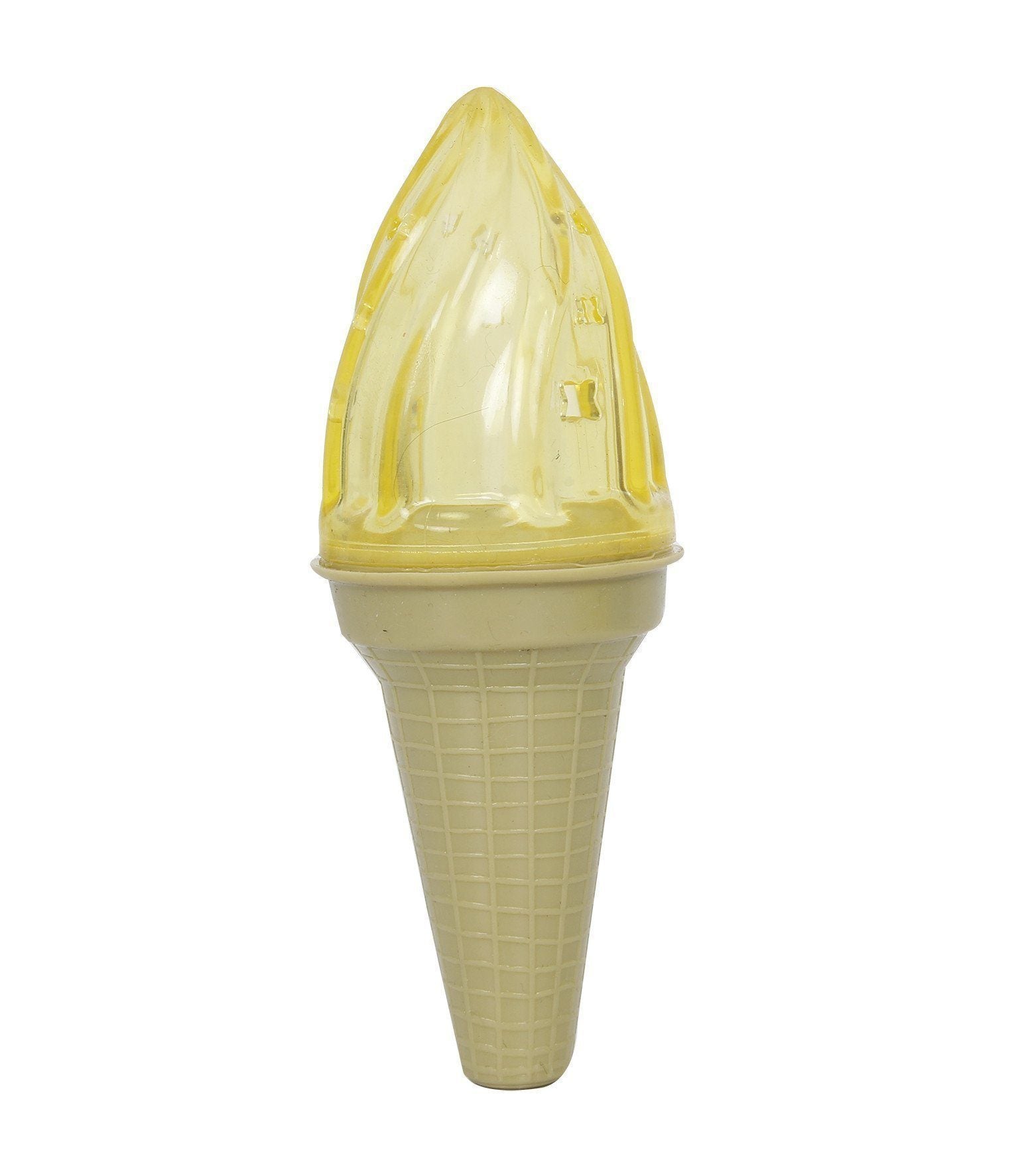 Pet Life Lick & Gnaw Ice Cream Cone Freezable and Chewable Tossing Waterproof Floating Pet Dog Toy w/ Insertable Treat pocket