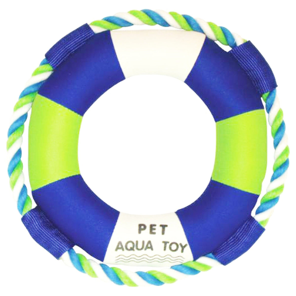 Pet Life Life Raver Rounded Squeaking and Jute Rope Floating Dog Toy | HT Animal Supply