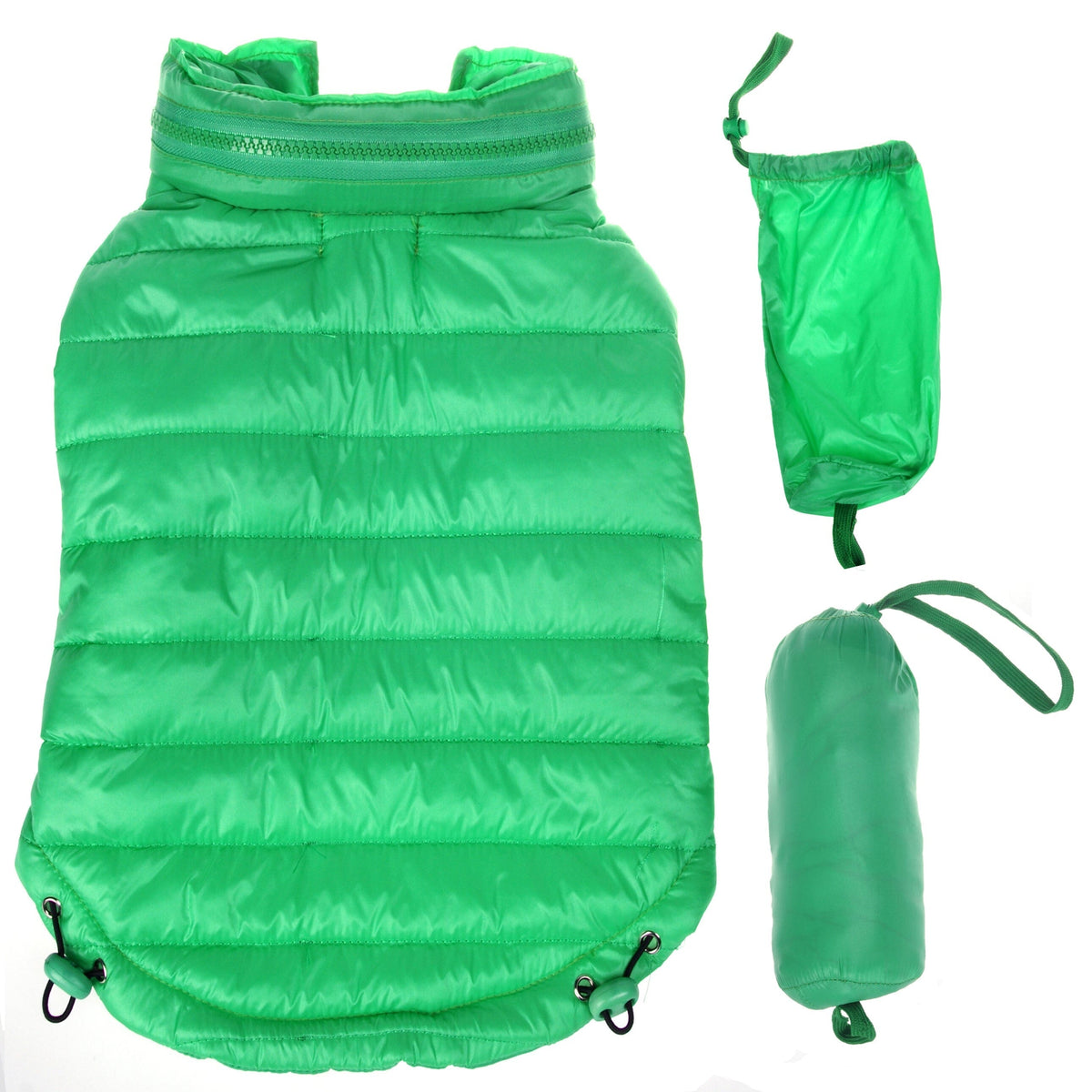 Pet Life Lightweight Adjustable and Collapsible Sporty Avalanche Dog Coat w/ Pop-out Zippered Hood | HT Animal Supply