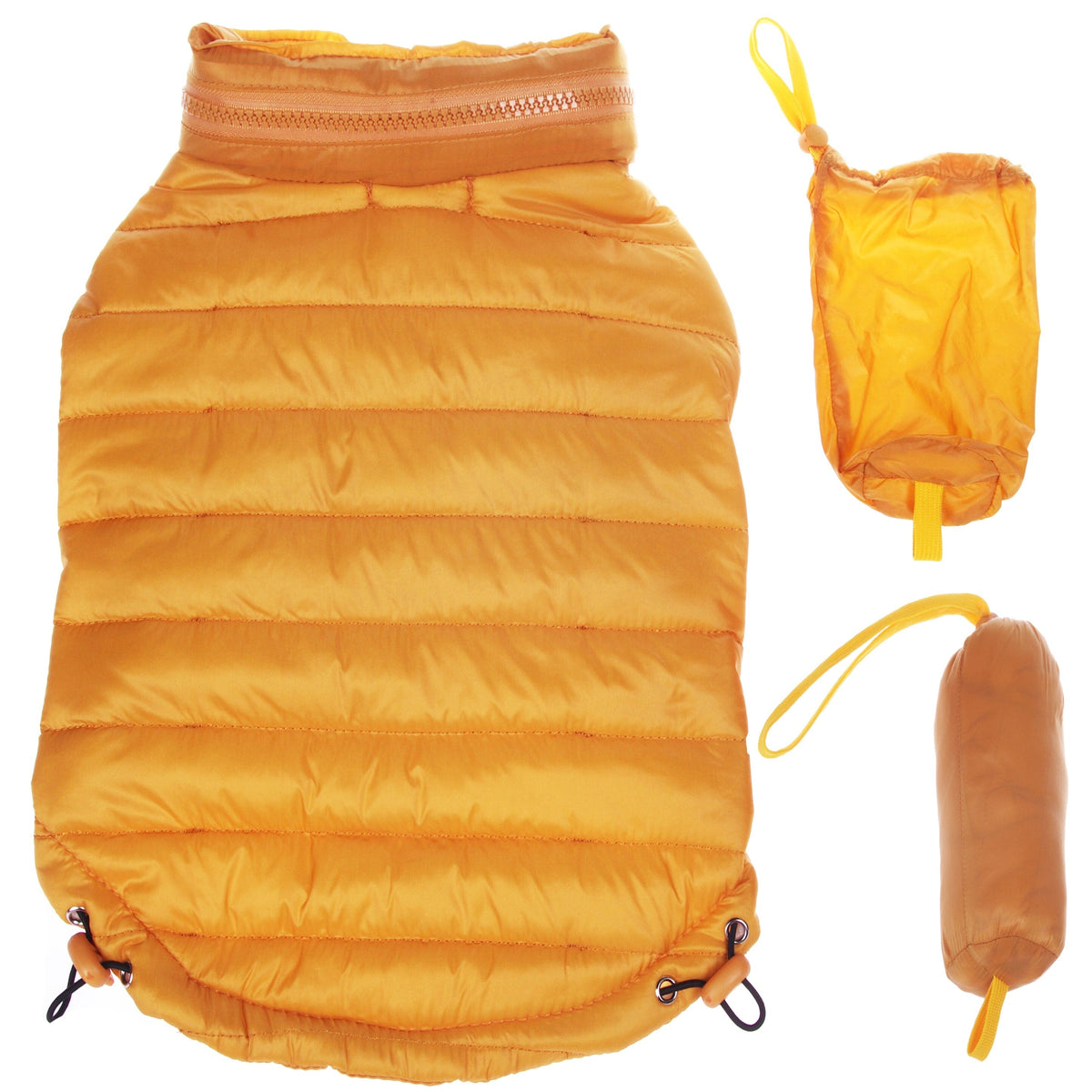 Pet Life Lightweight Adjustable and Collapsible Sporty Avalanche Dog Coat w/ Pop-out Zippered Hood | HT Animal Supply