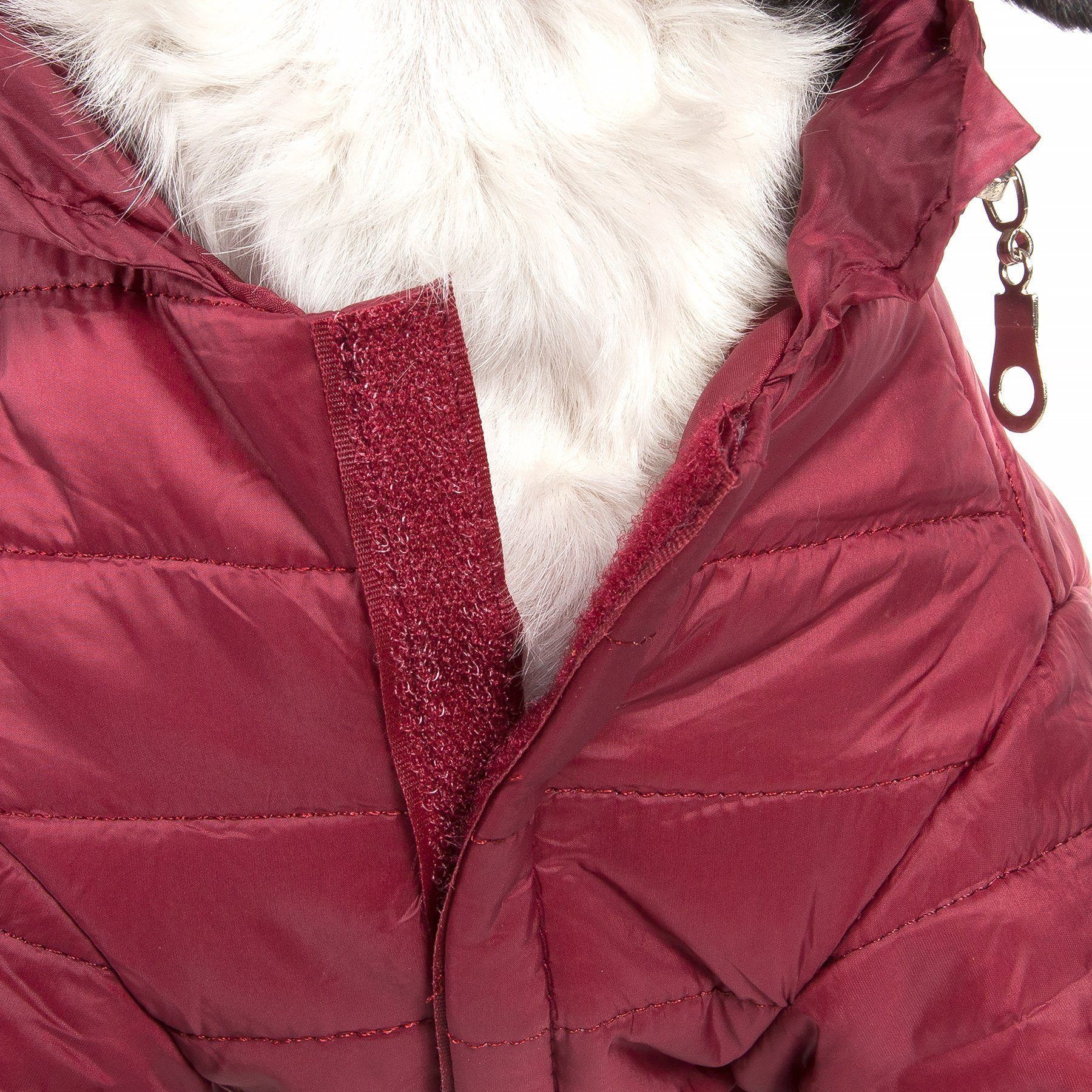 Pet Life Lightweight Adjustable and Collapsible Sporty Avalanche Dog Coat w/ Pop-out Zippered Hood