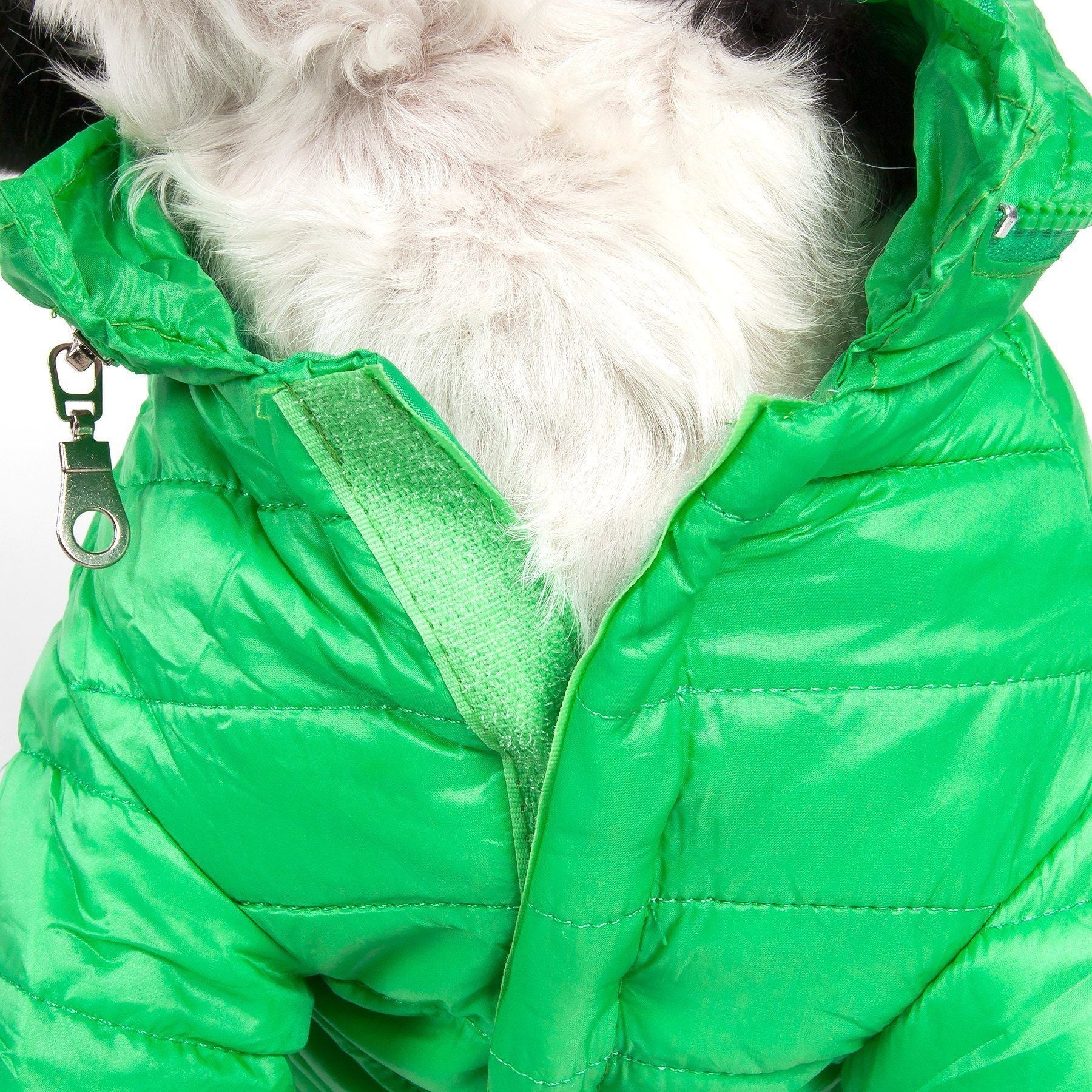 Pet Life ® Lightweight Adjustable and Collapsible Sporty Avalanche Dog Coat w/ Pop-out Zippered Hood