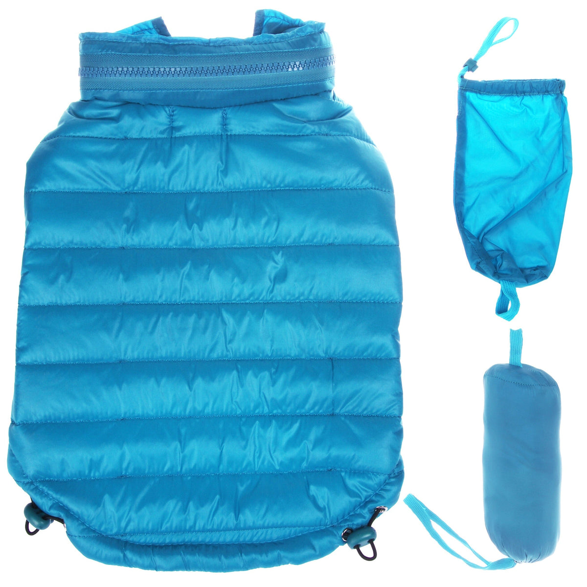 Pet Life Lightweight Adjustable and Collapsible Sporty Avalanche Dog Coat w/ Pop-out Zippered Hood | HT Animal Supply