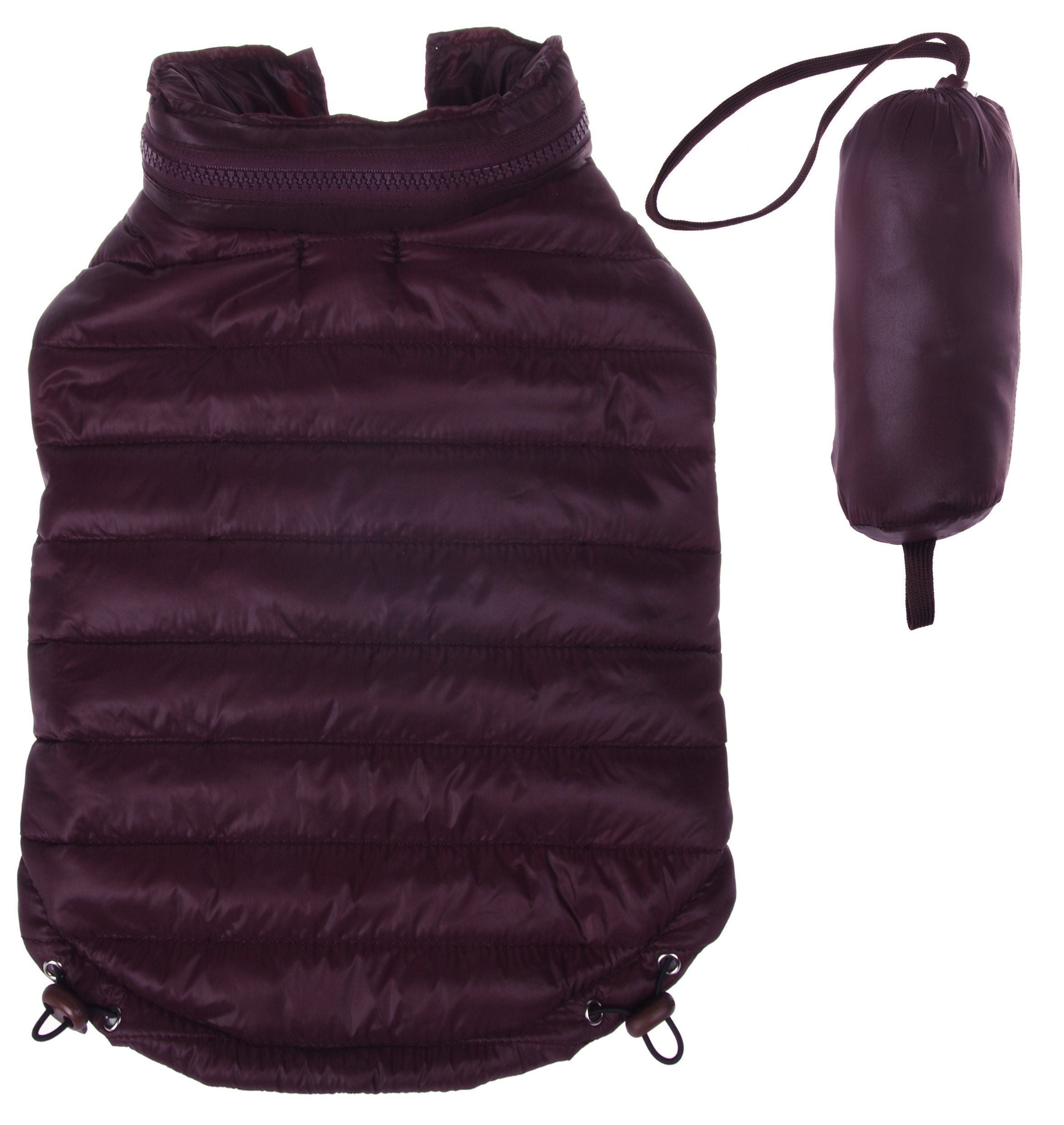 Pet Life Lightweight Adjustable and Collapsible Sporty Avalanche Dog Coat w/ Pop-out Zippered Hood