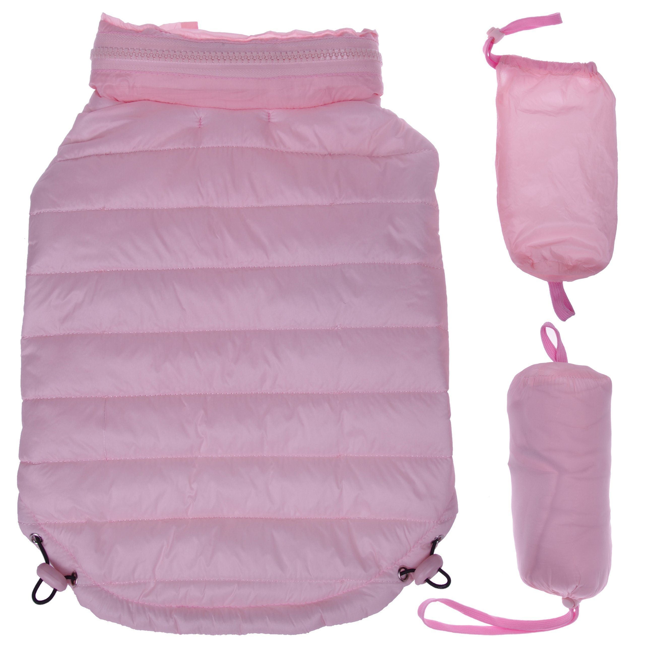 Pet Life Lightweight Adjustable and Collapsible Sporty Avalanche Dog Coat w/ Pop-out Zippered Hood