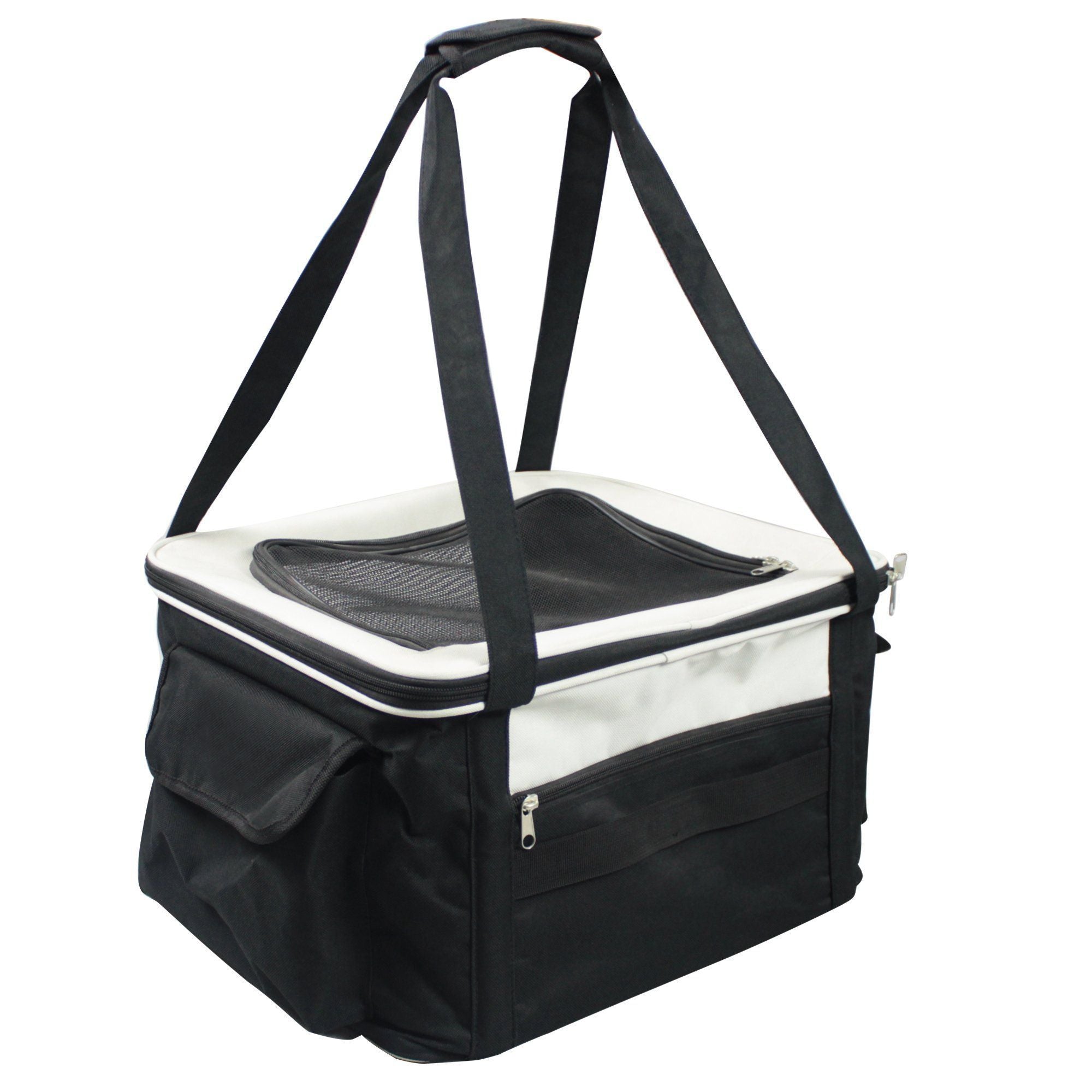 Pet Life Lightweight Collapsible Safety Travel Wire Folding Pet Dog Car Seat Carseat Carrier Crate