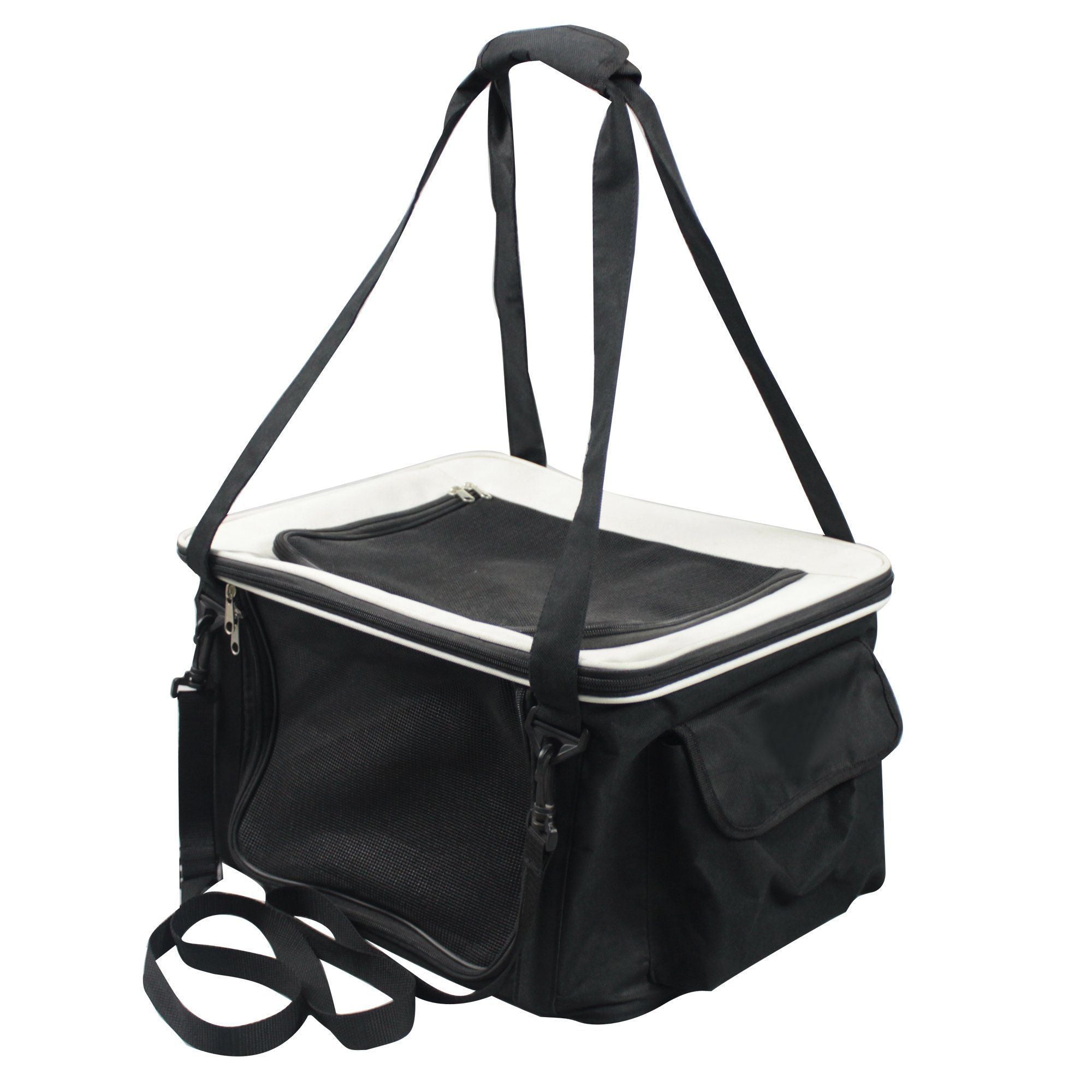 Pet Life Lightweight Collapsible Safety Travel Wire Folding Pet Dog Car Seat Carseat Carrier Crate