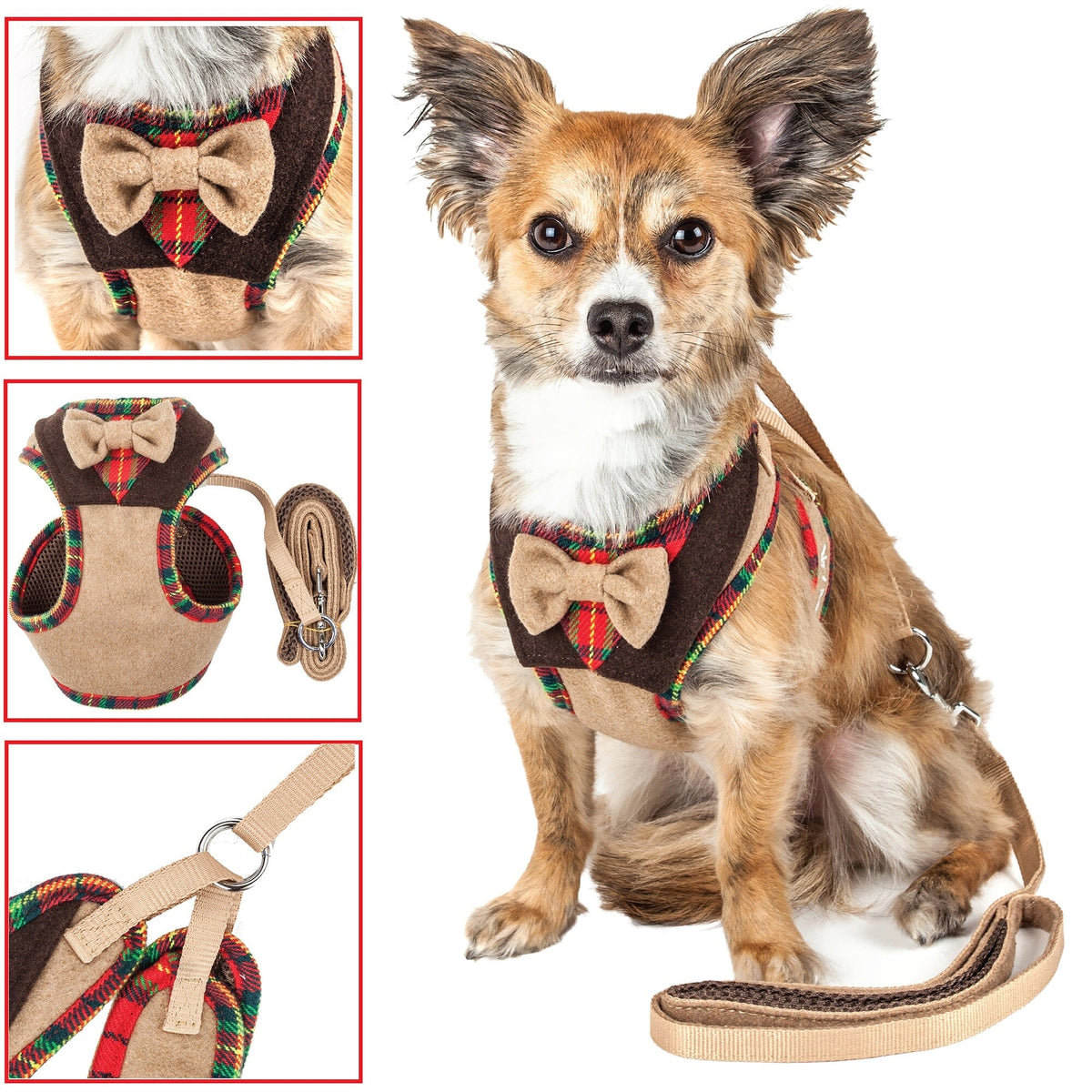 Pet Life Luxe Dapperbone 2-In-1 Adjustable Fashion Dog Harness and Leash | HT Animal Supply