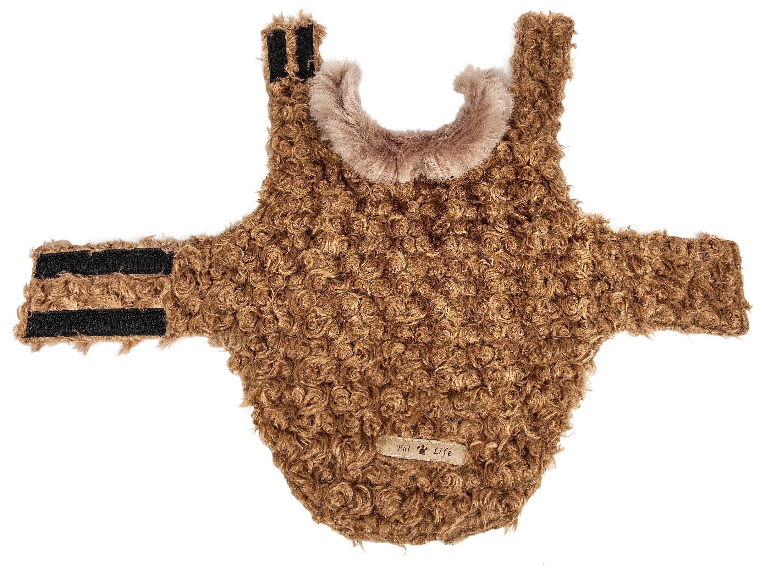 Pet Life Luxe Furpaw Shaggy Elegant Fashion Designer Fur Dog Coat