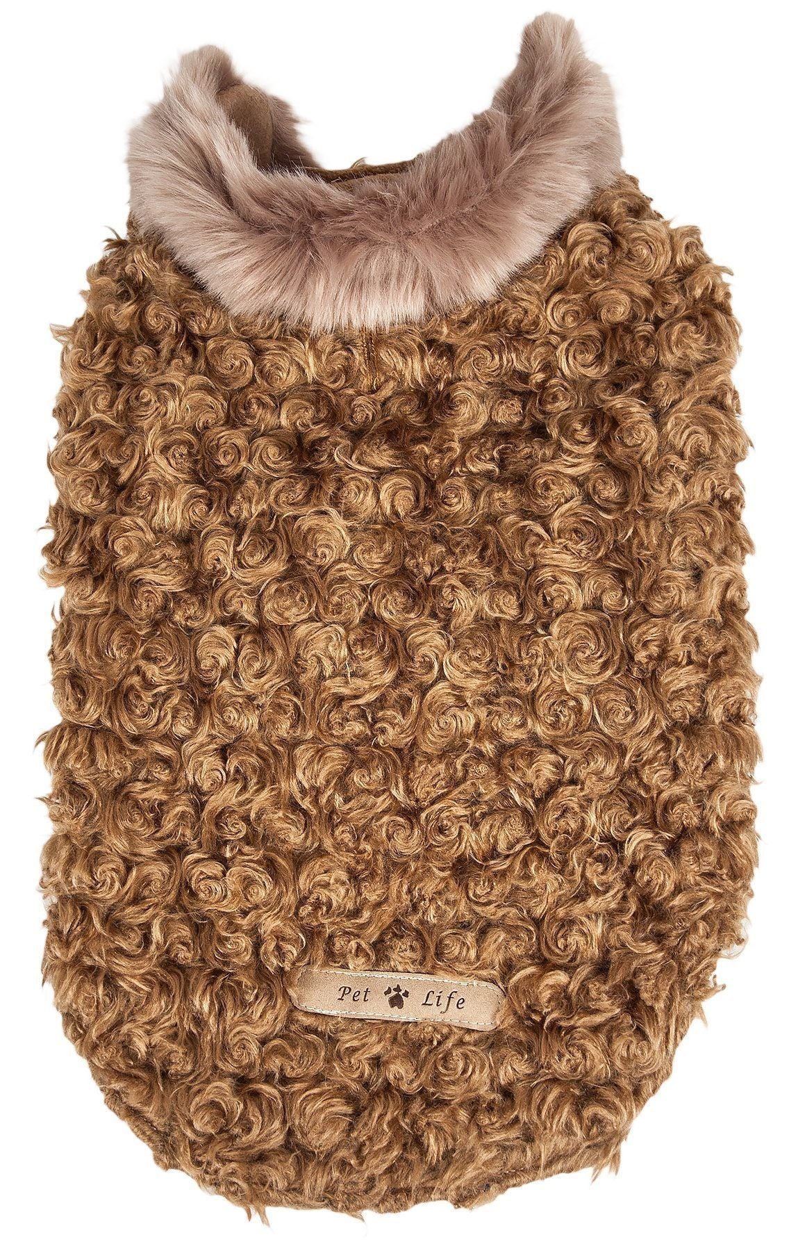 Pet Life Luxe Furpaw Shaggy Elegant Fashion Designer Fur Dog Coat