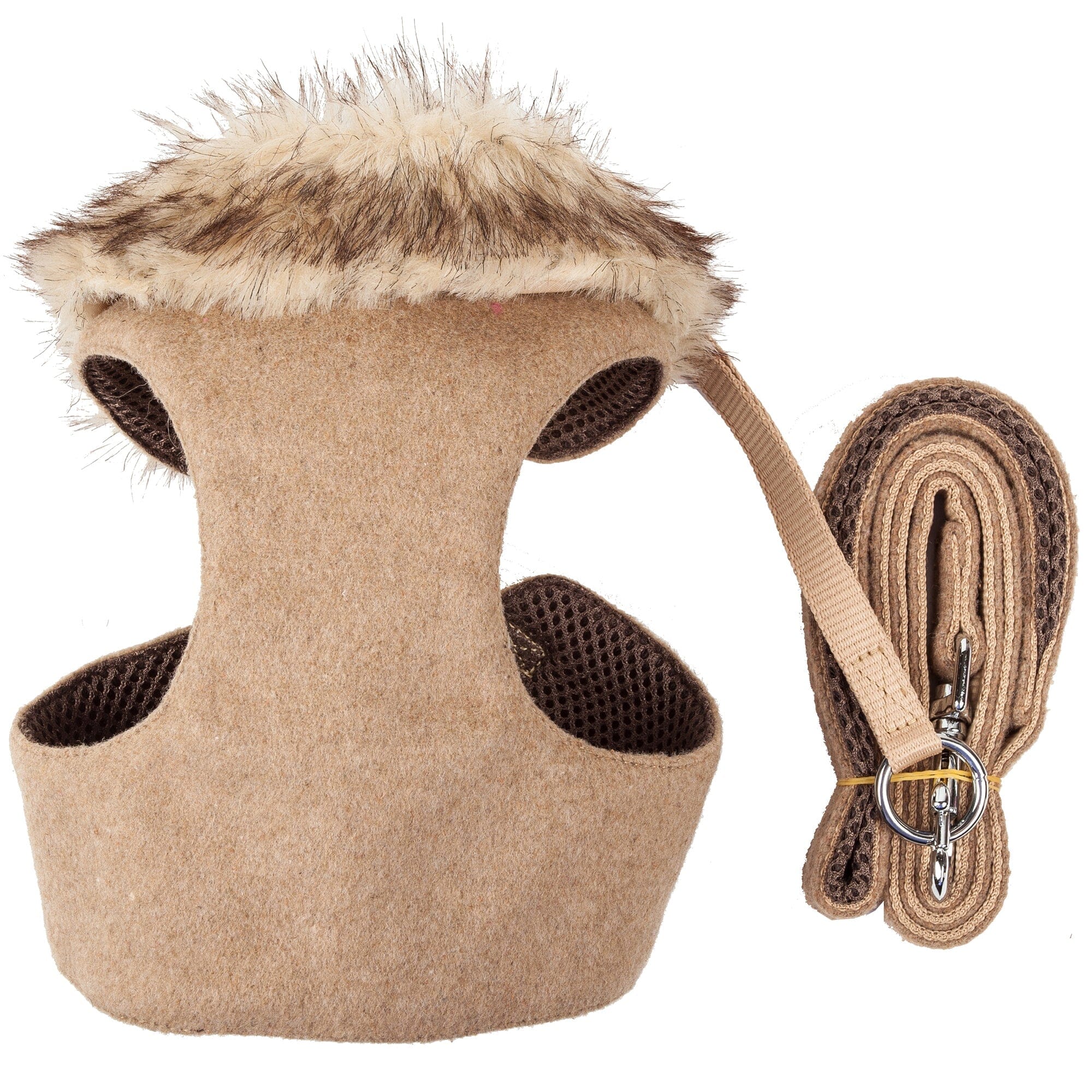 Pet Life Luxe Furracious 2-In-1 Adjustable Dog Harness and Leash with Detachable Fur Collar | HT Animal Supply