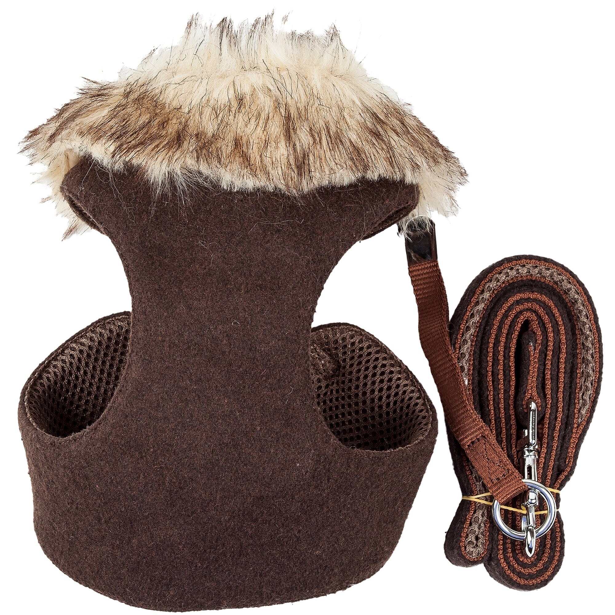 Pet Life Luxe Furracious 2-In-1 Adjustable Dog Harness and Leash with Detachable Fur Collar | HT Animal Supply