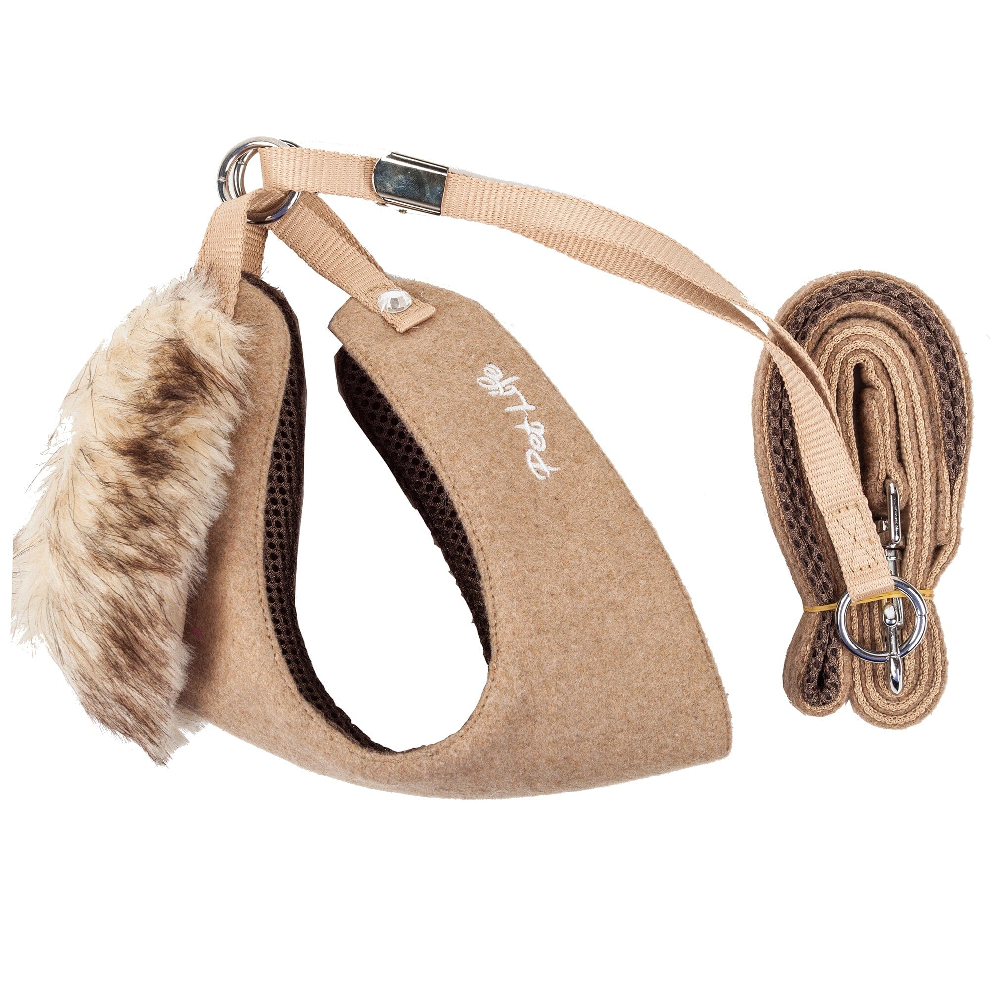 Pet Life Luxe Furracious 2-In-1 Adjustable Dog Harness and Leash with Detachable Fur Collar | HT Animal Supply