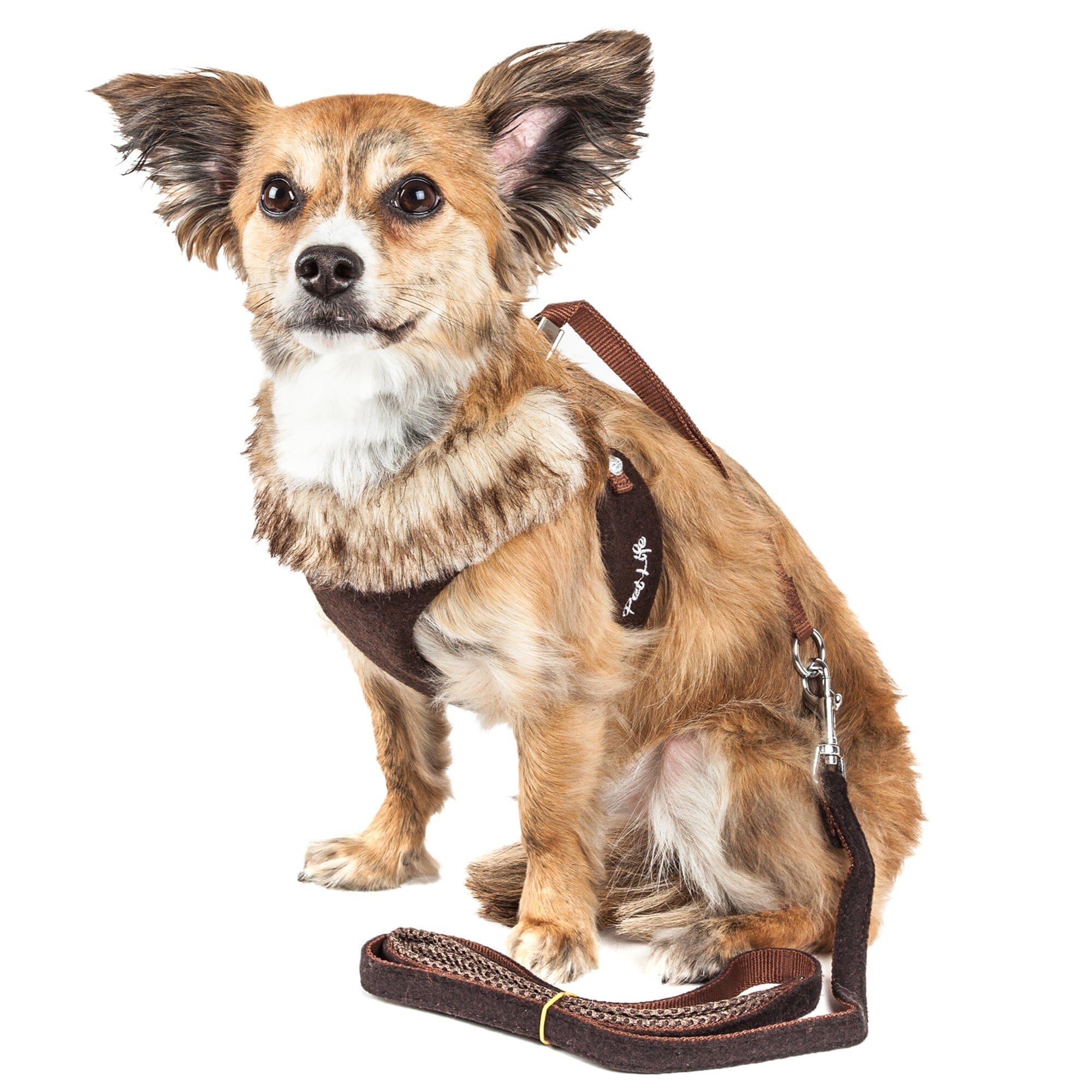 Pet Life Luxe Furracious 2-In-1 Adjustable Dog Harness and Leash with Detachable Fur Collar | HT Animal Supply