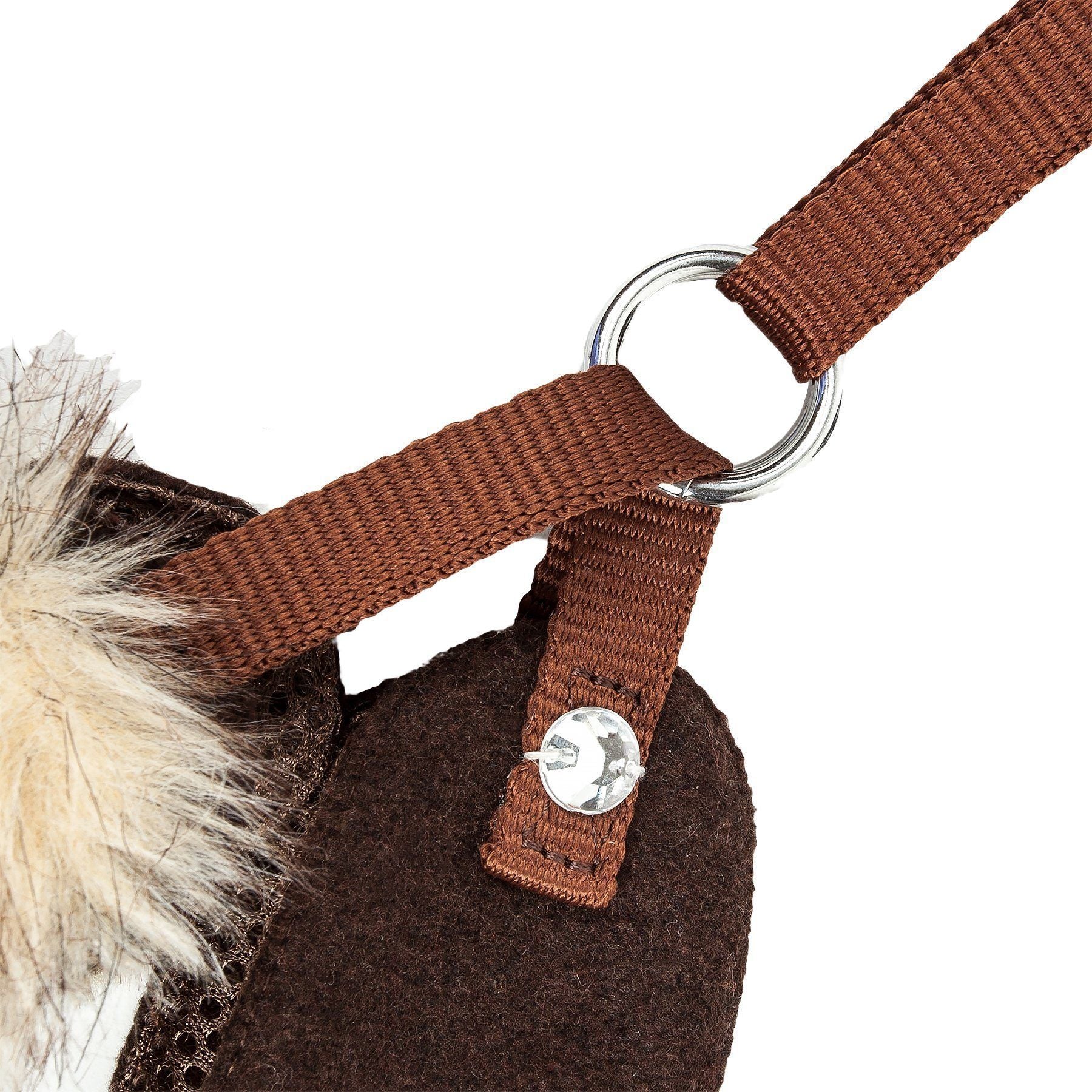 Pet Life ® Luxe Furracious 2-In-1 Adjustable Dog Harness and Leash with Detachable Fur Collar