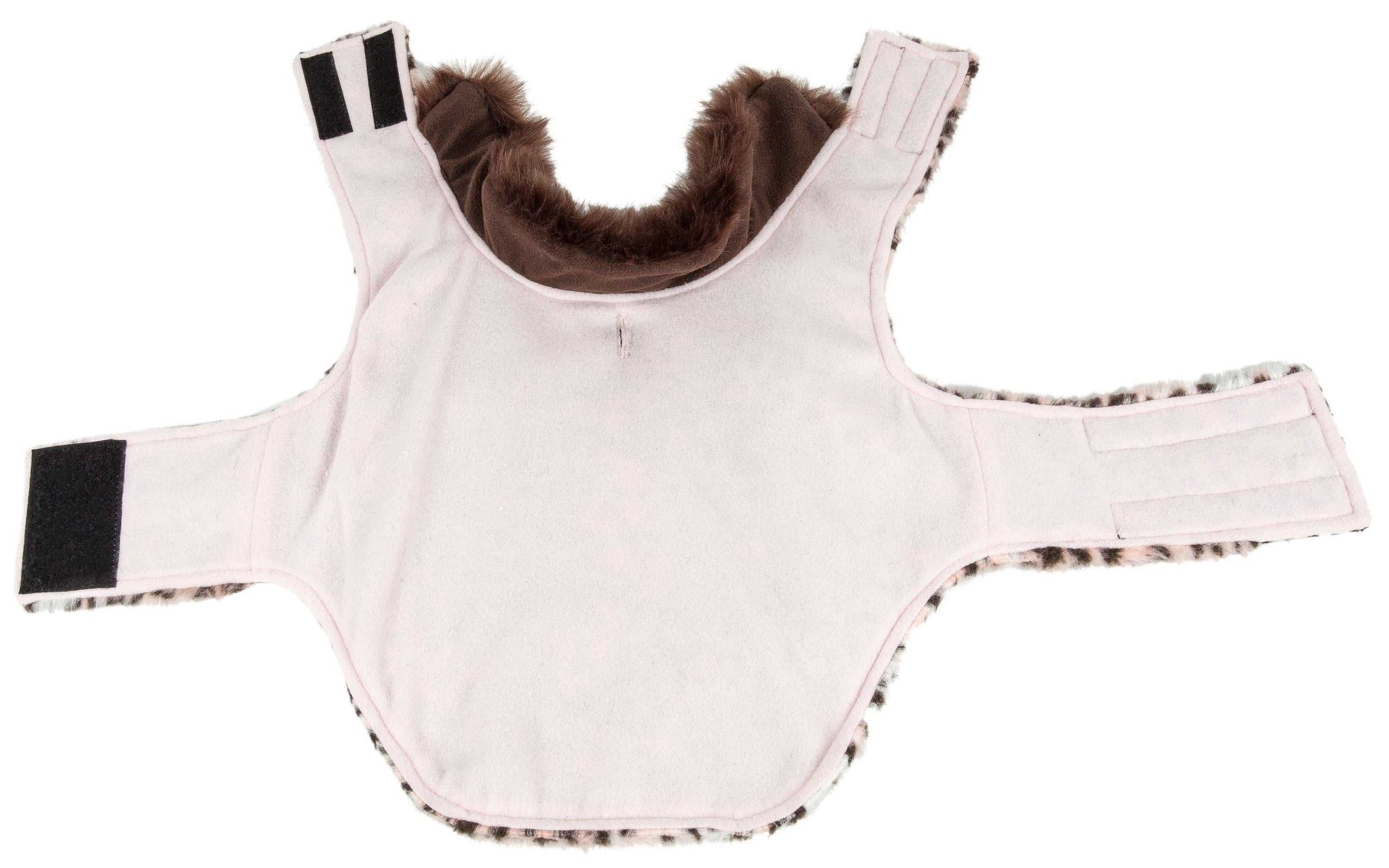 Pet Life Luxe Furracious Cheetah Patterned Mink Designer Fashion Fur Dog Coat