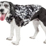 Pet Life ®  Luxe Paw Dropping Designer Gray-Scale Tiger Pattern Mink Fur Dog Coat
