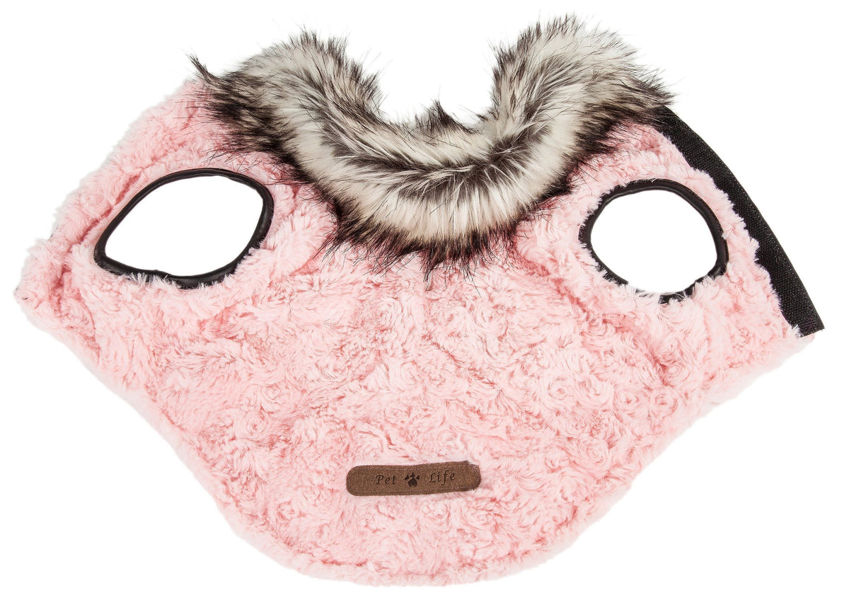 Pet Life Luxe Pinkachew Charming Fashion Mink Fur Dog Coat