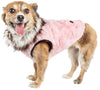 Pet Life Luxe Pinkachew Charming Fashion Mink Fur Dog Coat
