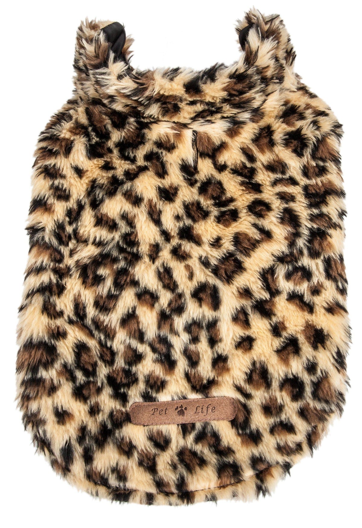 Pet Life Luxe Poocheetah Cheetah-Spotted Designer Mink Fur Dog Coat