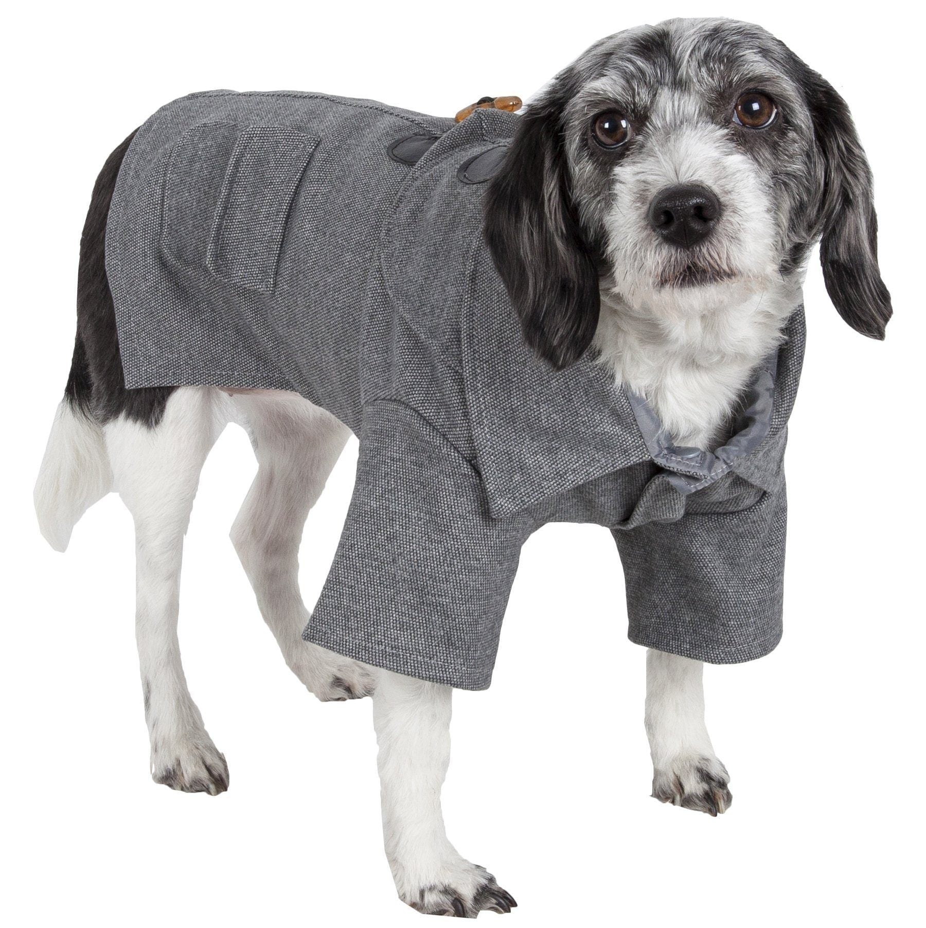 Pet Life Military Static Rivited Fashion Collared Wool Dog Jacket Coat