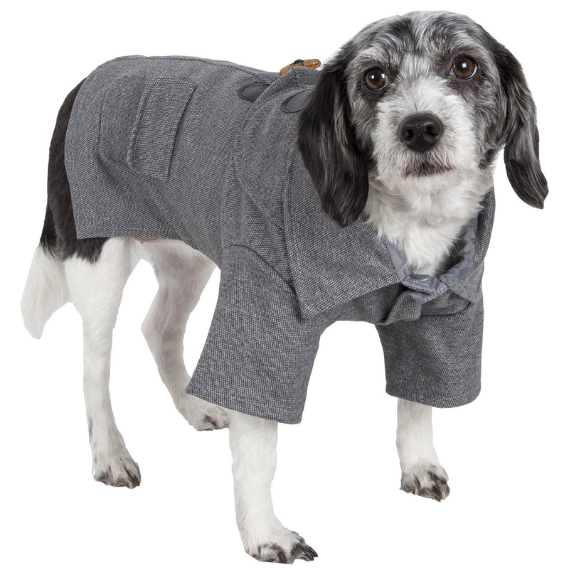 Pet Life Military Static Rivited Fashion Collared Wool Dog Jacket Coat