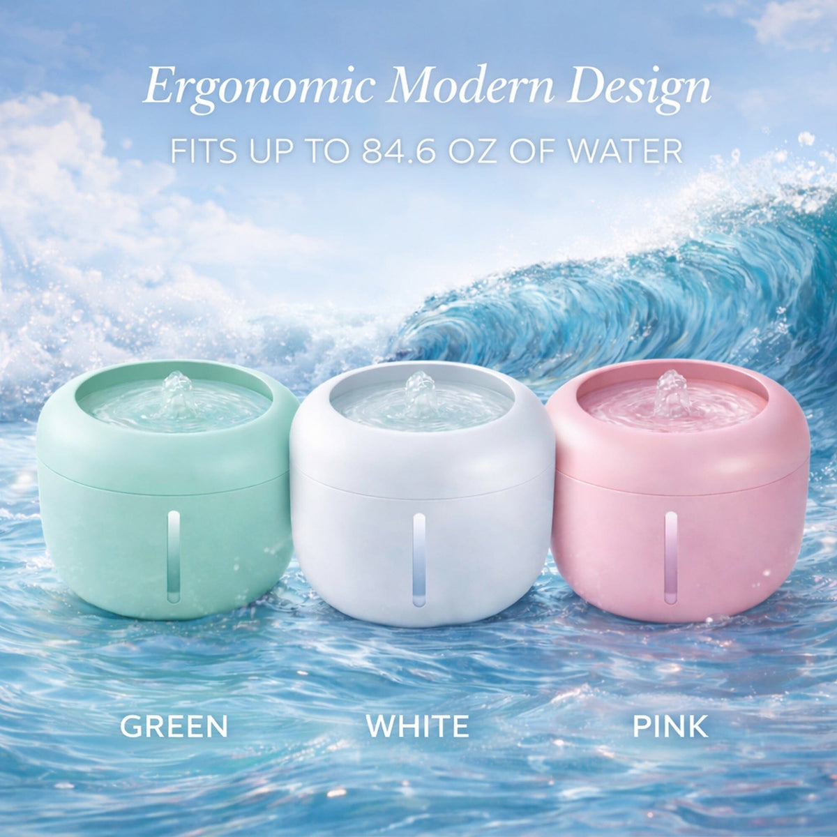 Pet Life Moda-Pure Ultra-Quite Filtered Dog and Cat Fountain Waterer