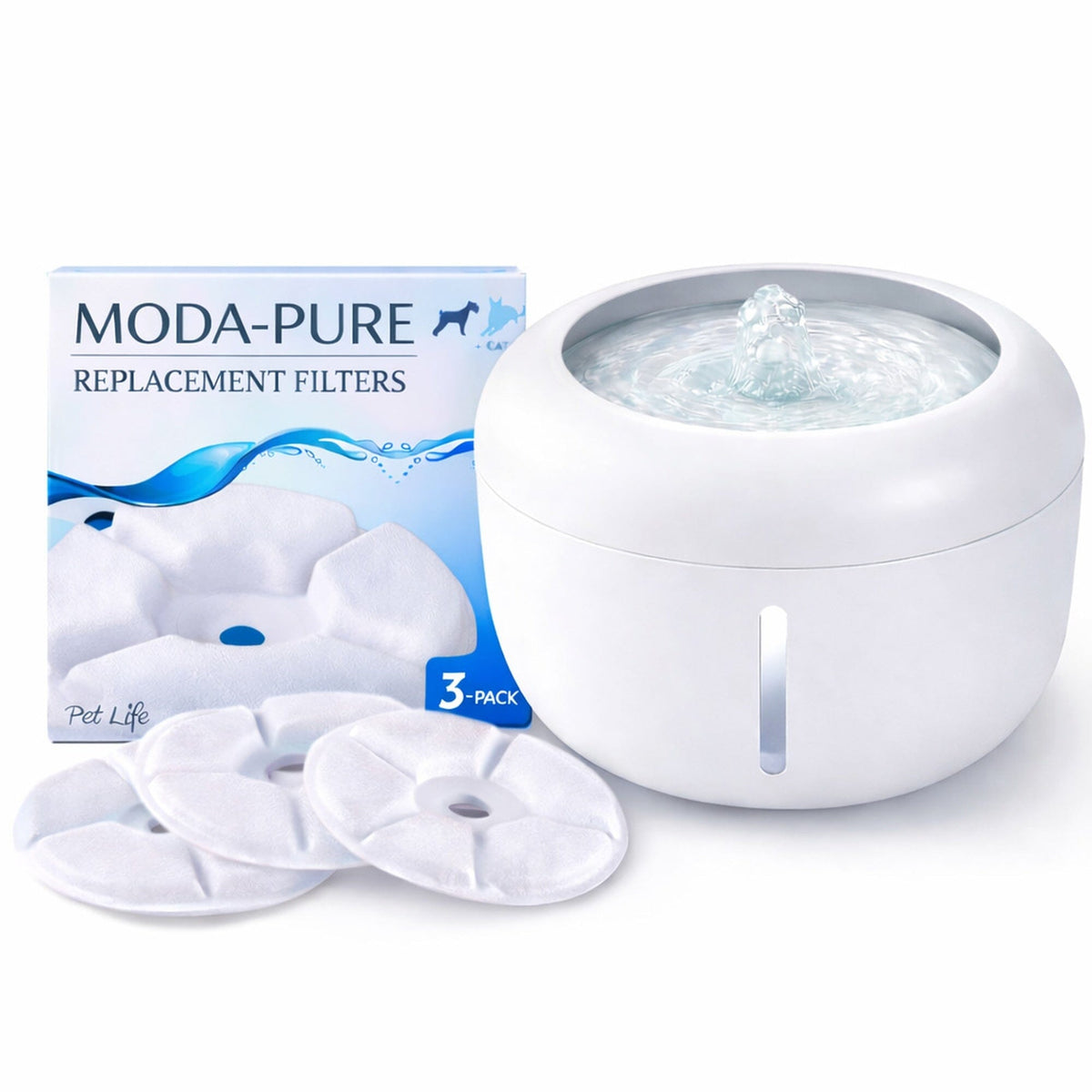 Pet Life Moda-Pure Ultra-Quite Filtered Dog and Cat Fountain Waterer