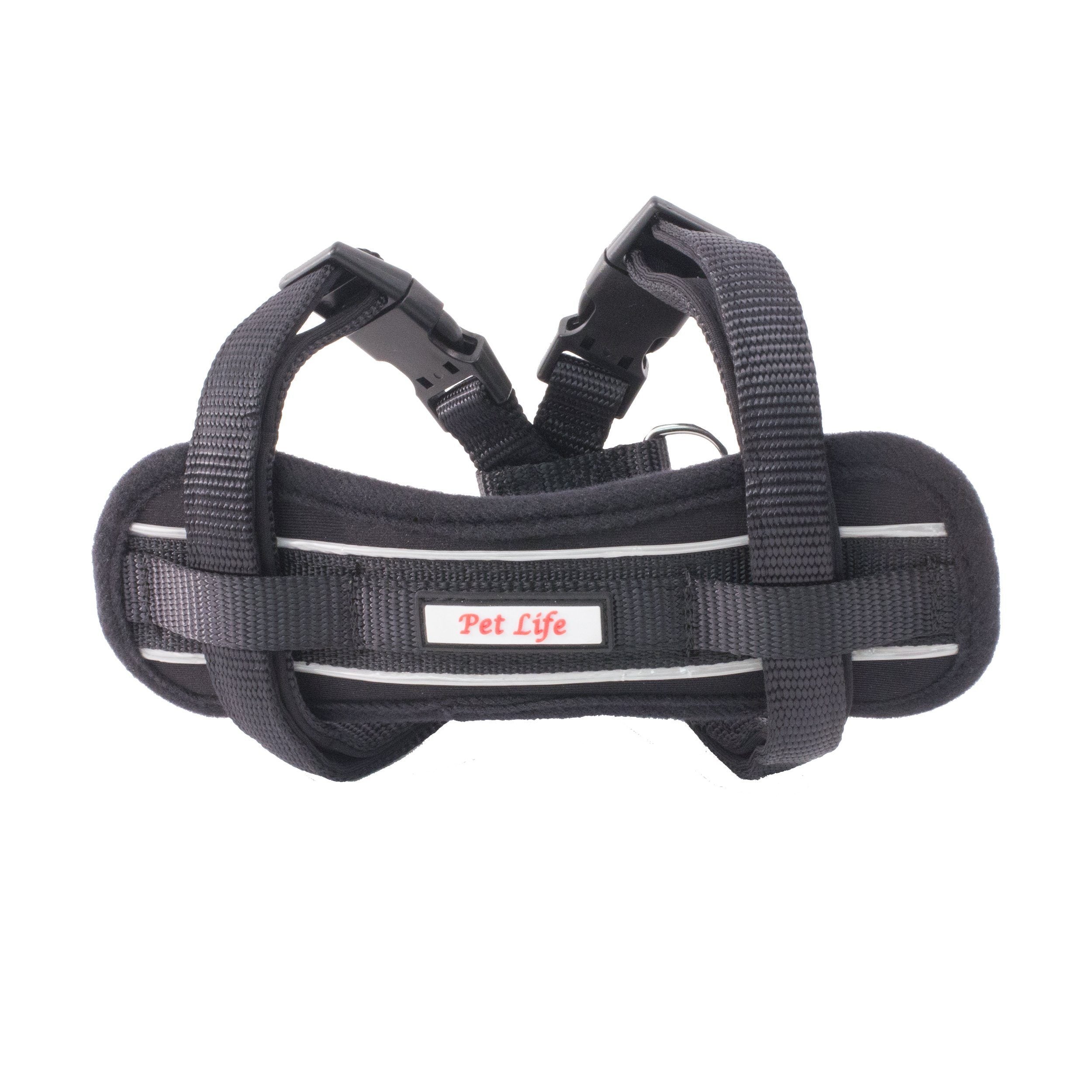 Pet Life Mountaineer Chest Compressive Adjustable and Reflective Easy Pull Pet Dog Harness