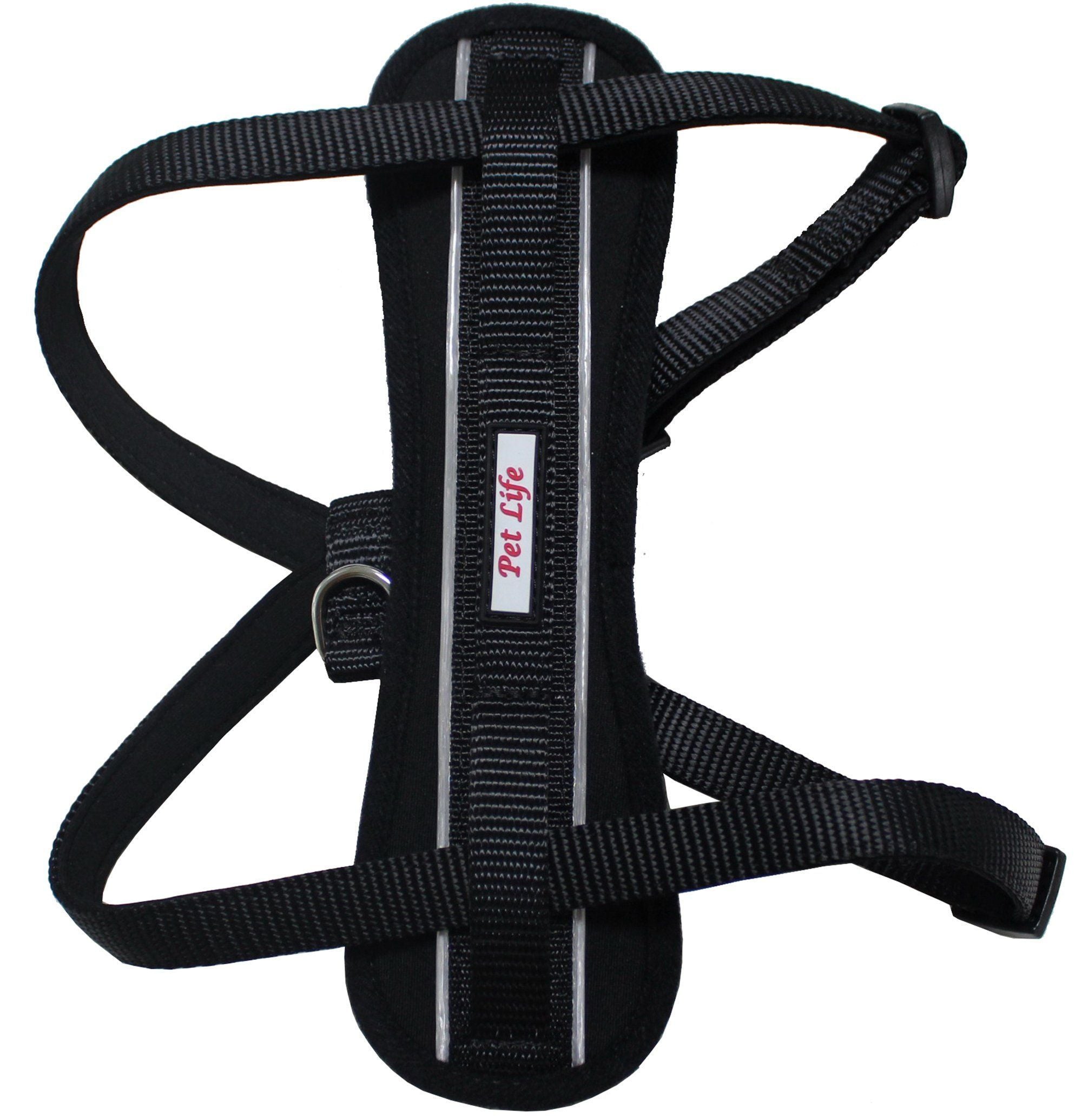 Pet Life Mountaineer Chest Compressive Adjustable and Reflective Easy Pull Pet Dog Harness