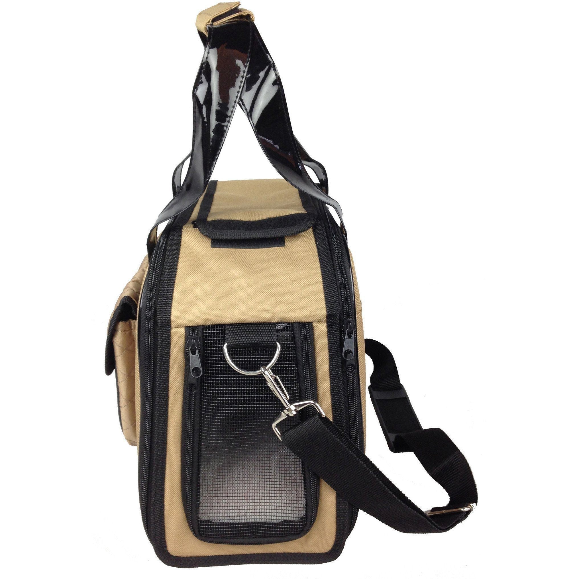 Pet Life Mystique Airline Approved Fashion Designer Travel Pet Dog Carrier w/ Pouch