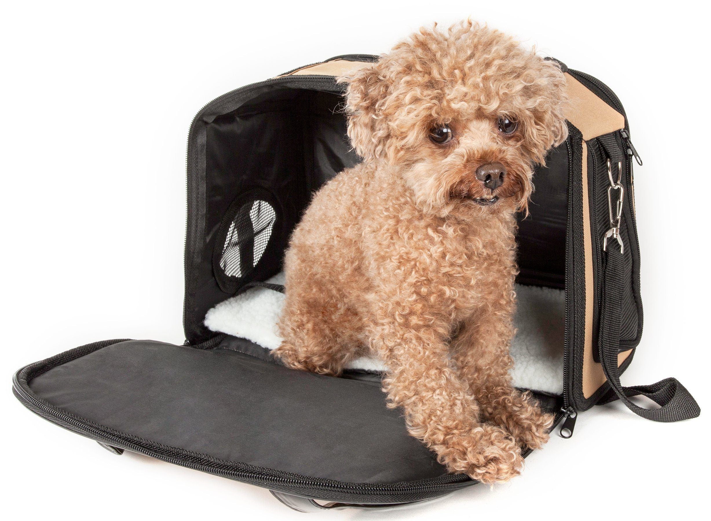 Pet Life Mystique Airline Approved Fashion Designer Travel Pet Dog Carrier w/ Pouch