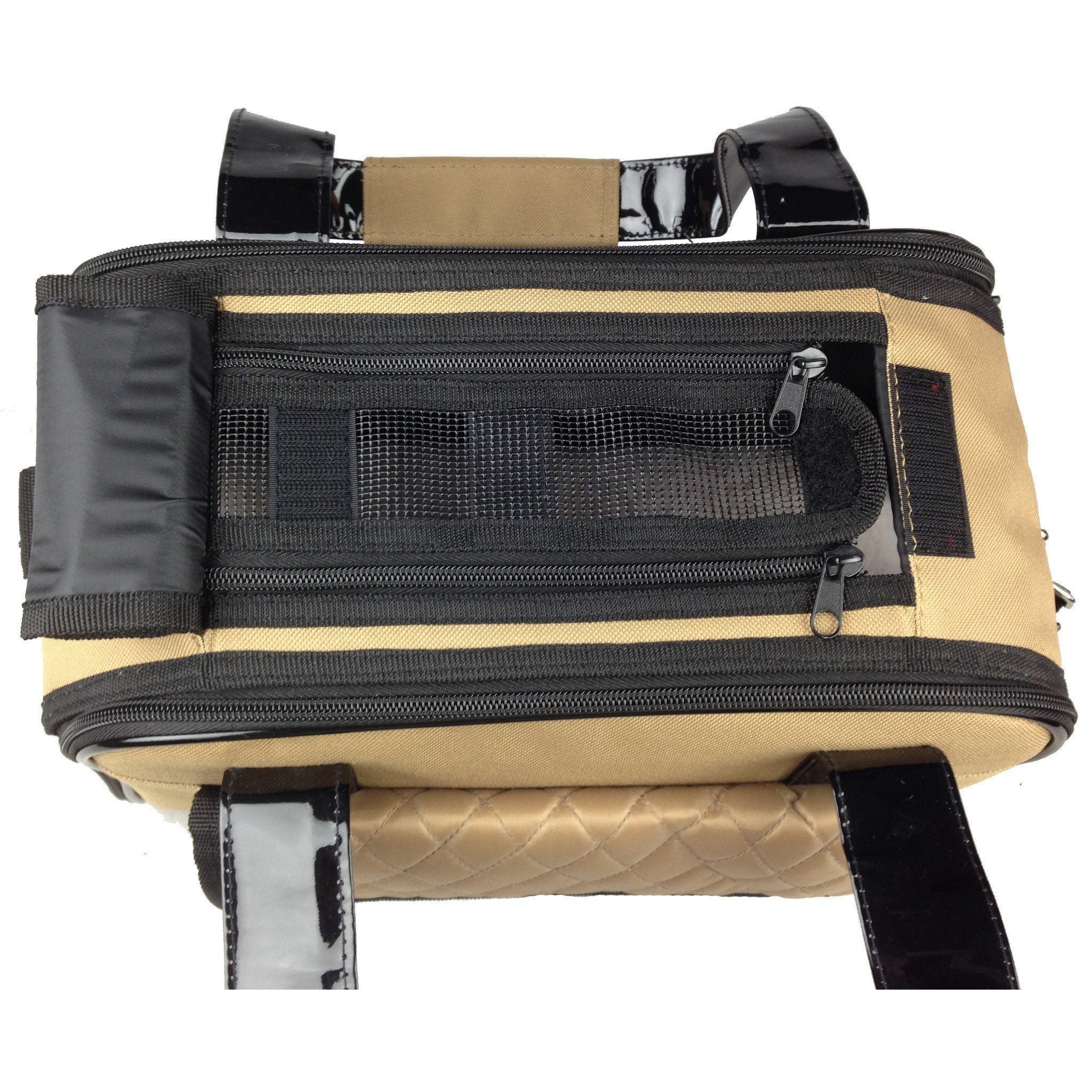 Pet Life Mystique Airline Approved Fashion Designer Travel Pet Dog Carrier w/ Pouch