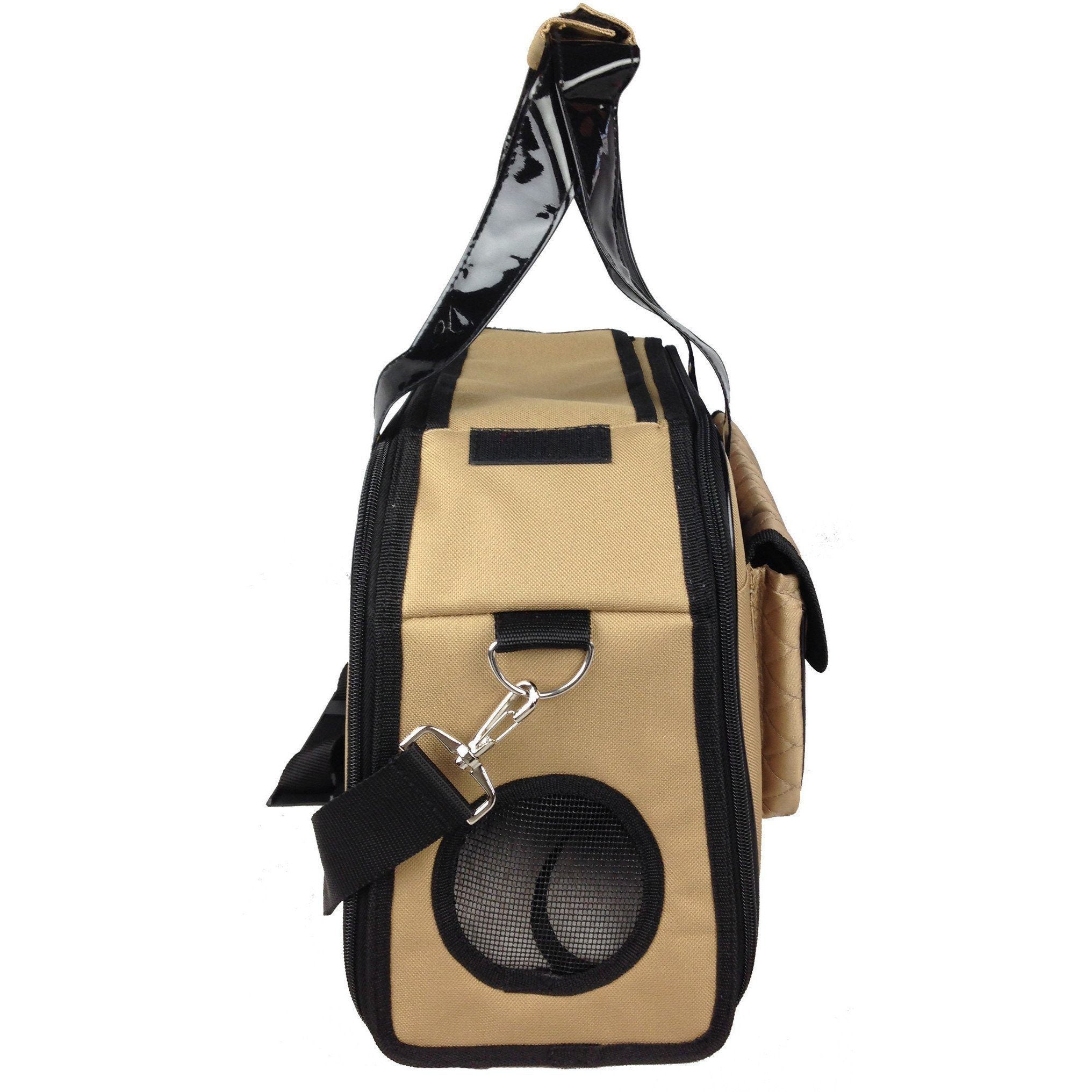 Pet Life Mystique Airline Approved Fashion Designer Travel Pet Dog Carrier w/ Pouch